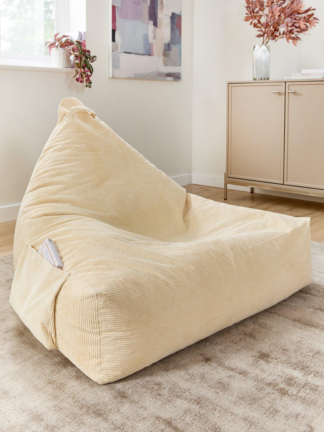 undefined Large Tripod Cord Chair- Cream