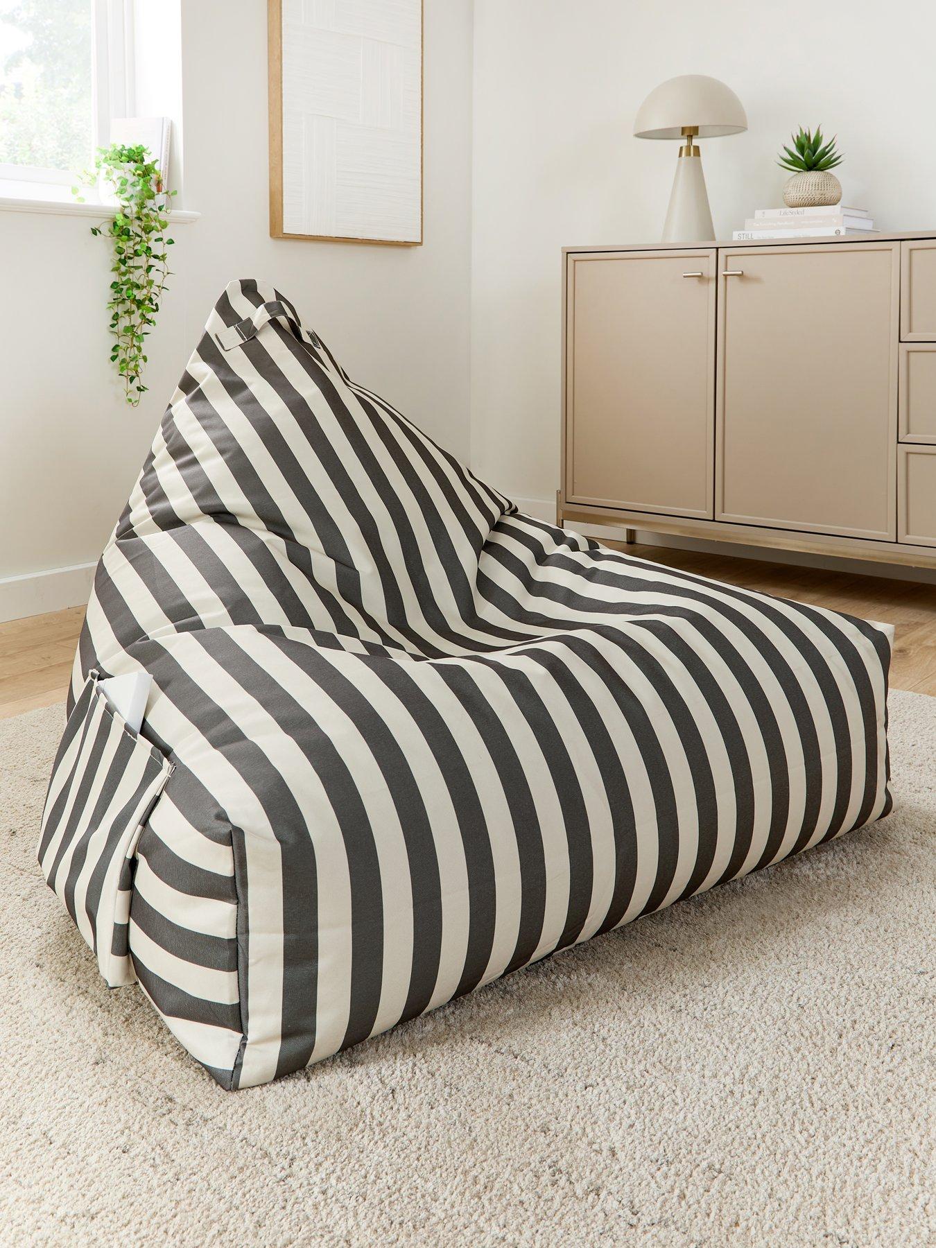 undefined Kaikoo Indoor/outdoor Large Tripod Striped Beanbag Chair