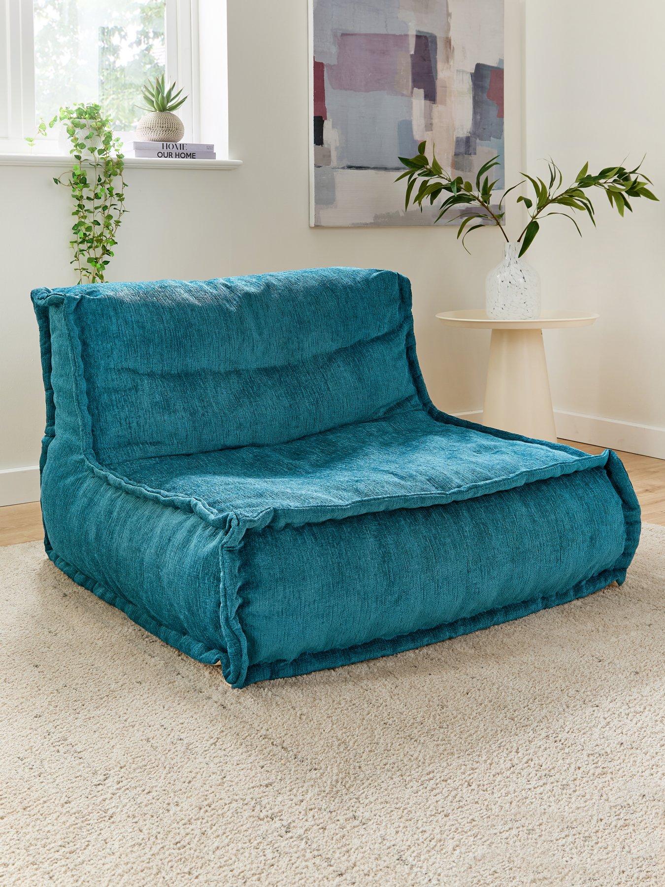 undefined Hand Quilted Lounger Chair-teal