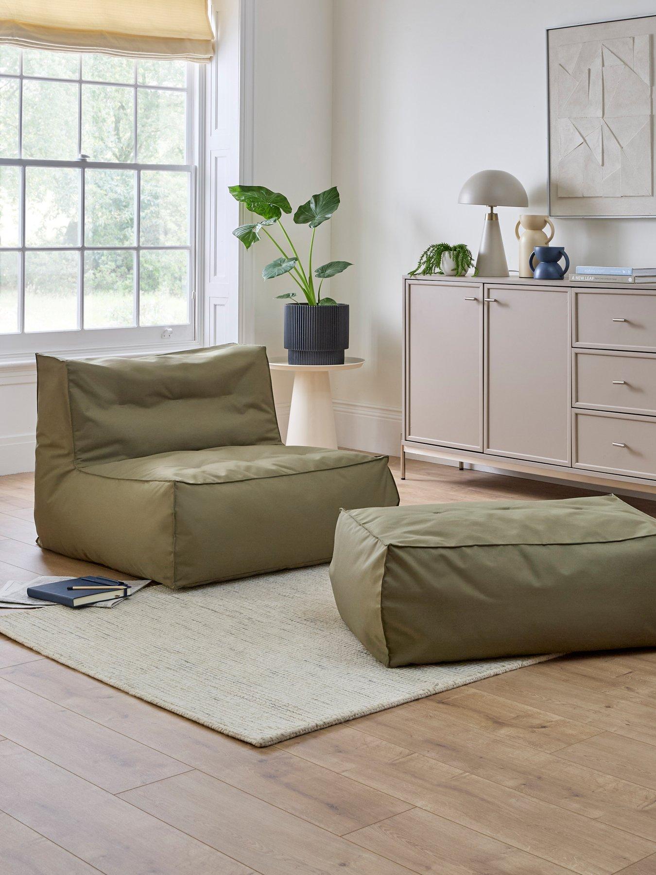 KAIKOO Outdoor Lounger Bundle- Lounger Chair With Footstool