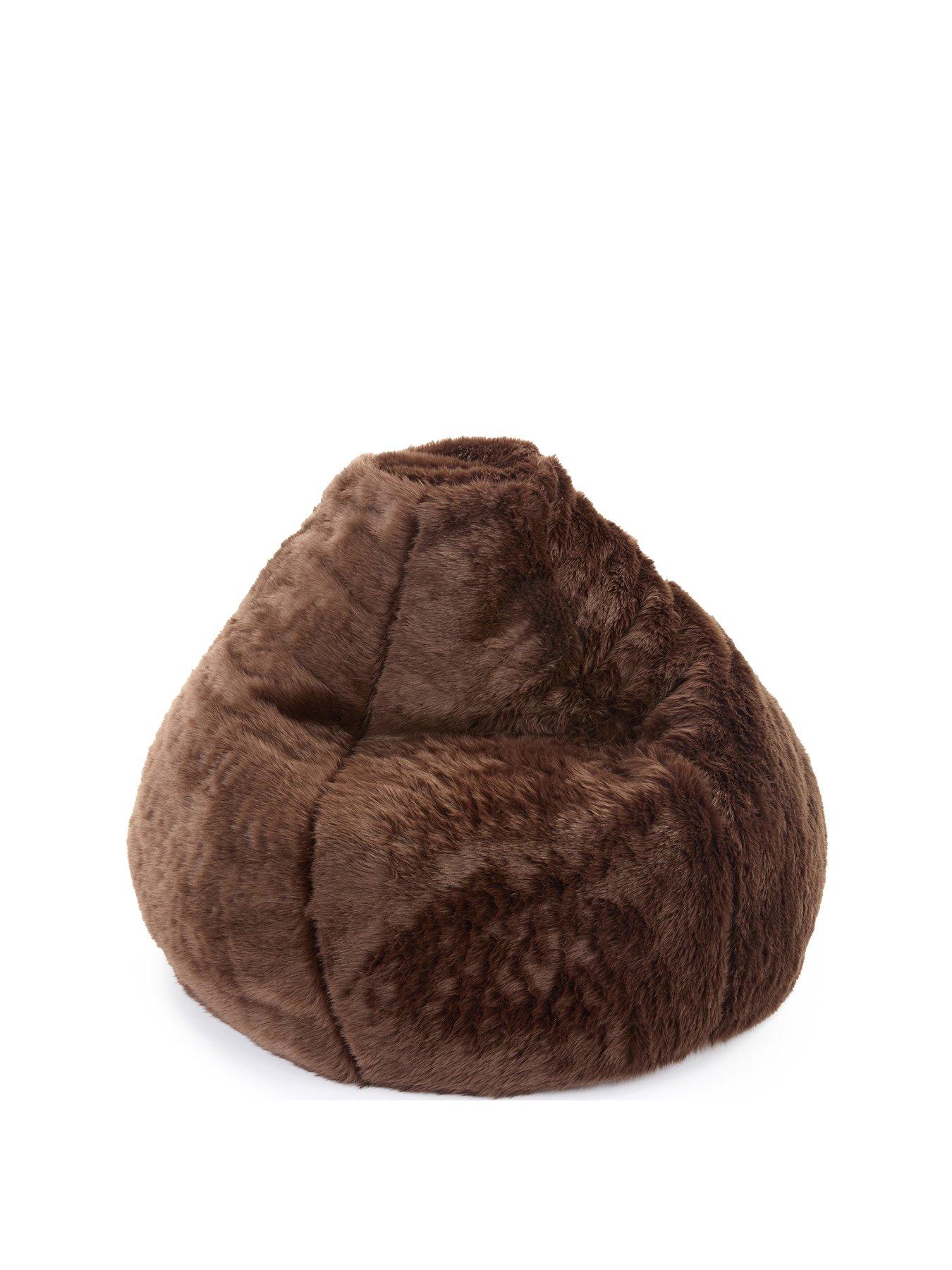KAIKOO Xl Fur Areya Drum Beanbag- Chocolate | Very