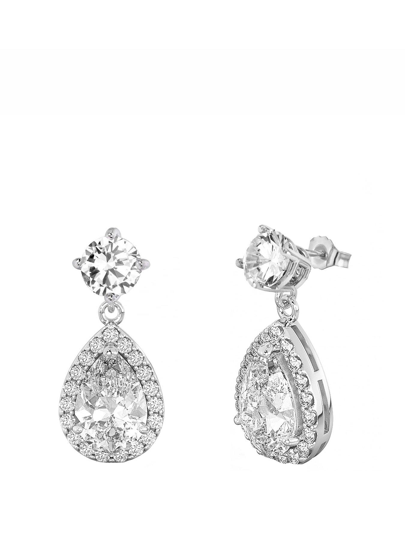 undefined Statement Teardrop Stud Earrings