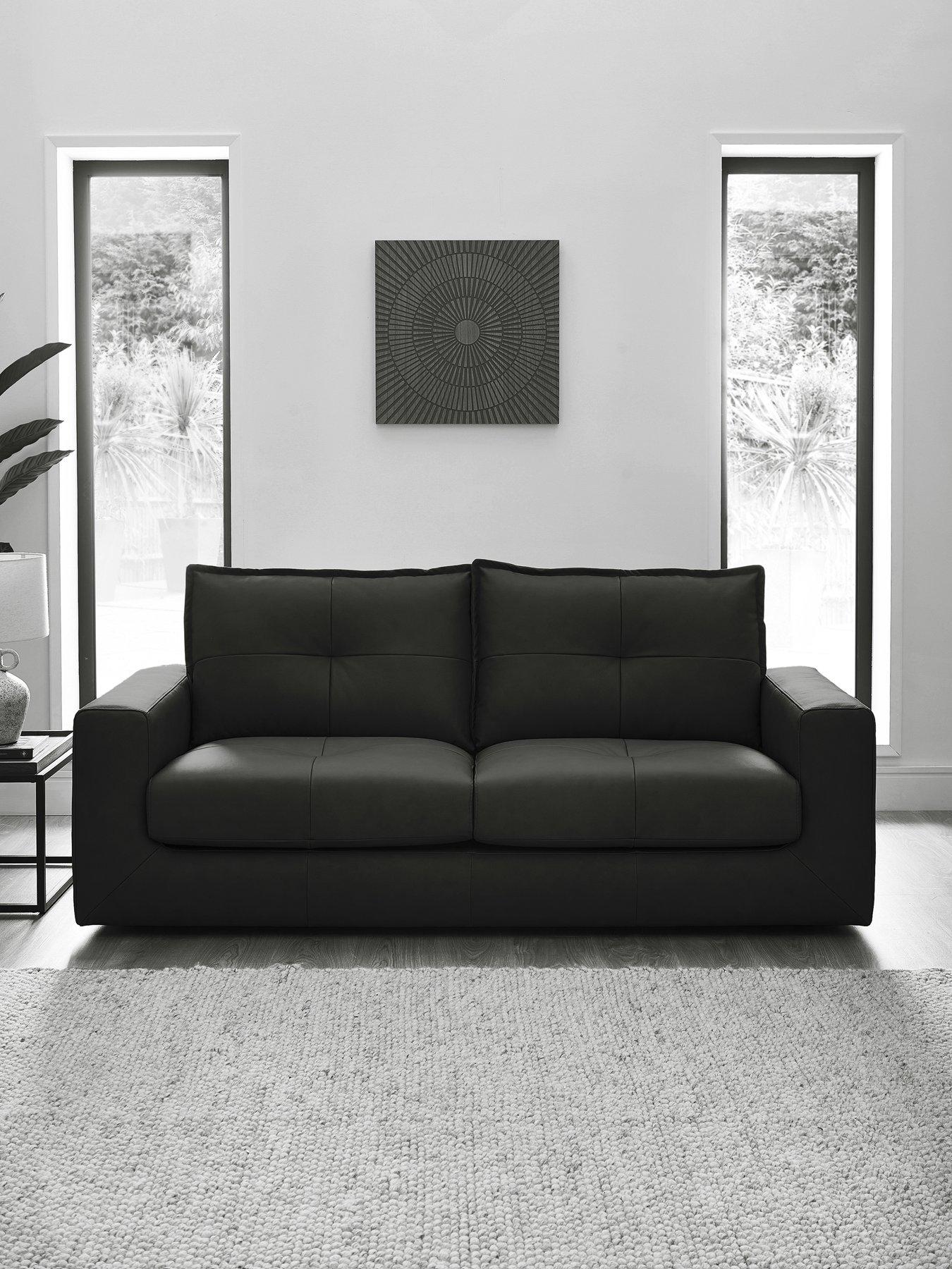 The Very Collection Tribeca Italian Leather 3 Seater Sofa - FSC® Certified
