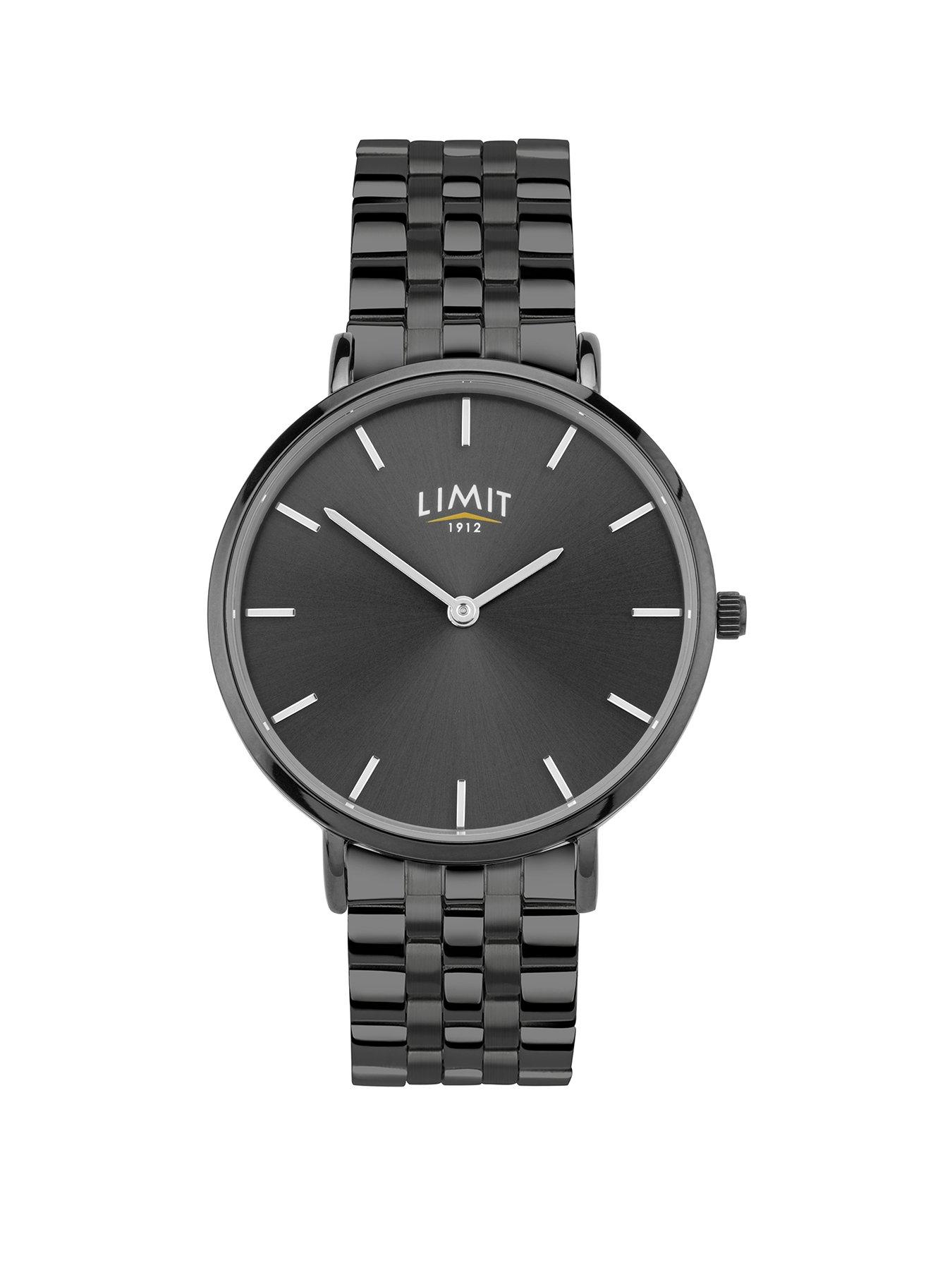 Limit 36mm Womens Round Gun Metal Analogue Watch with Gun Metal Bracelet
