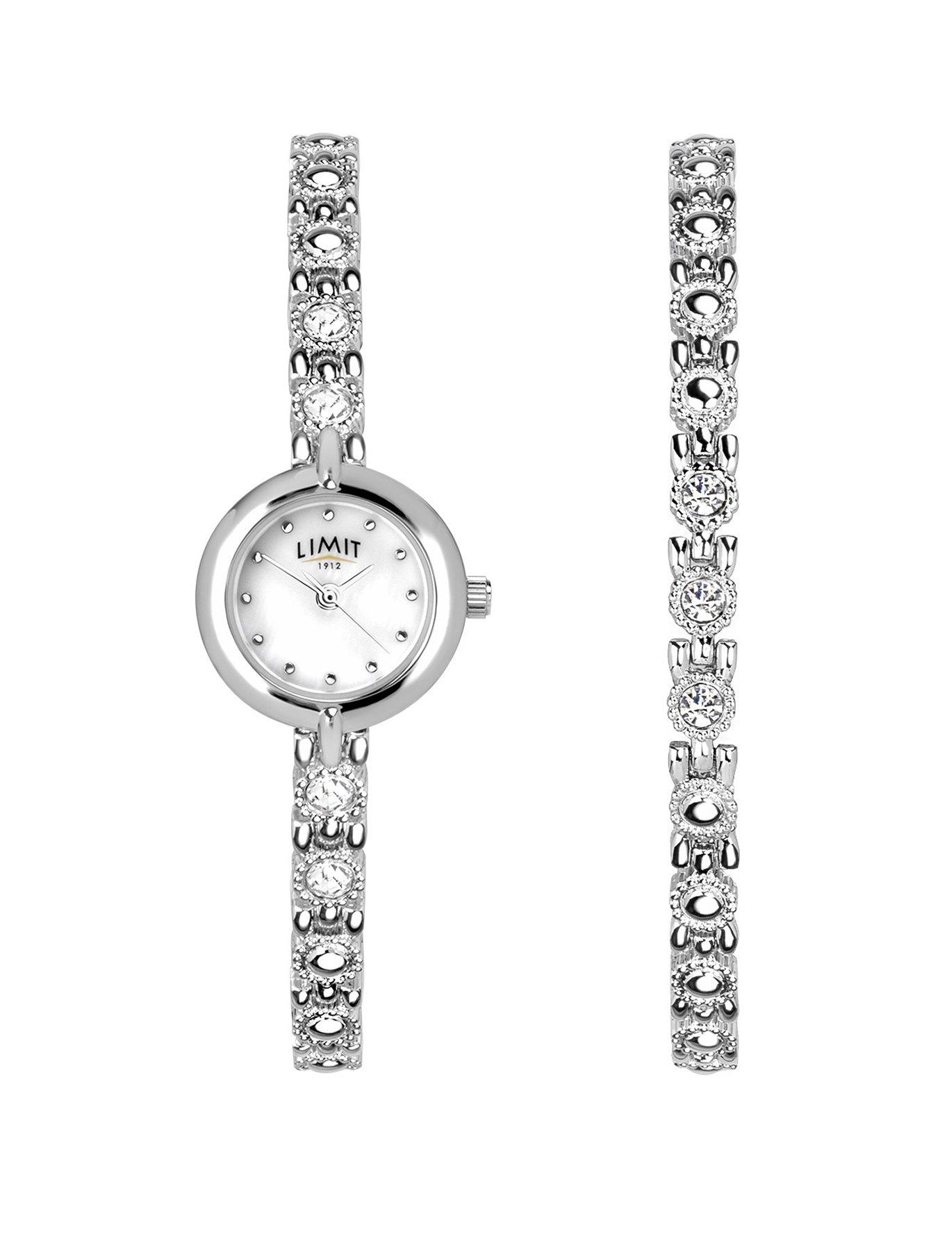 Image 1 of 4 of Limit 22mm Womens Round Silver Analogue Watch with Silver Bracelet