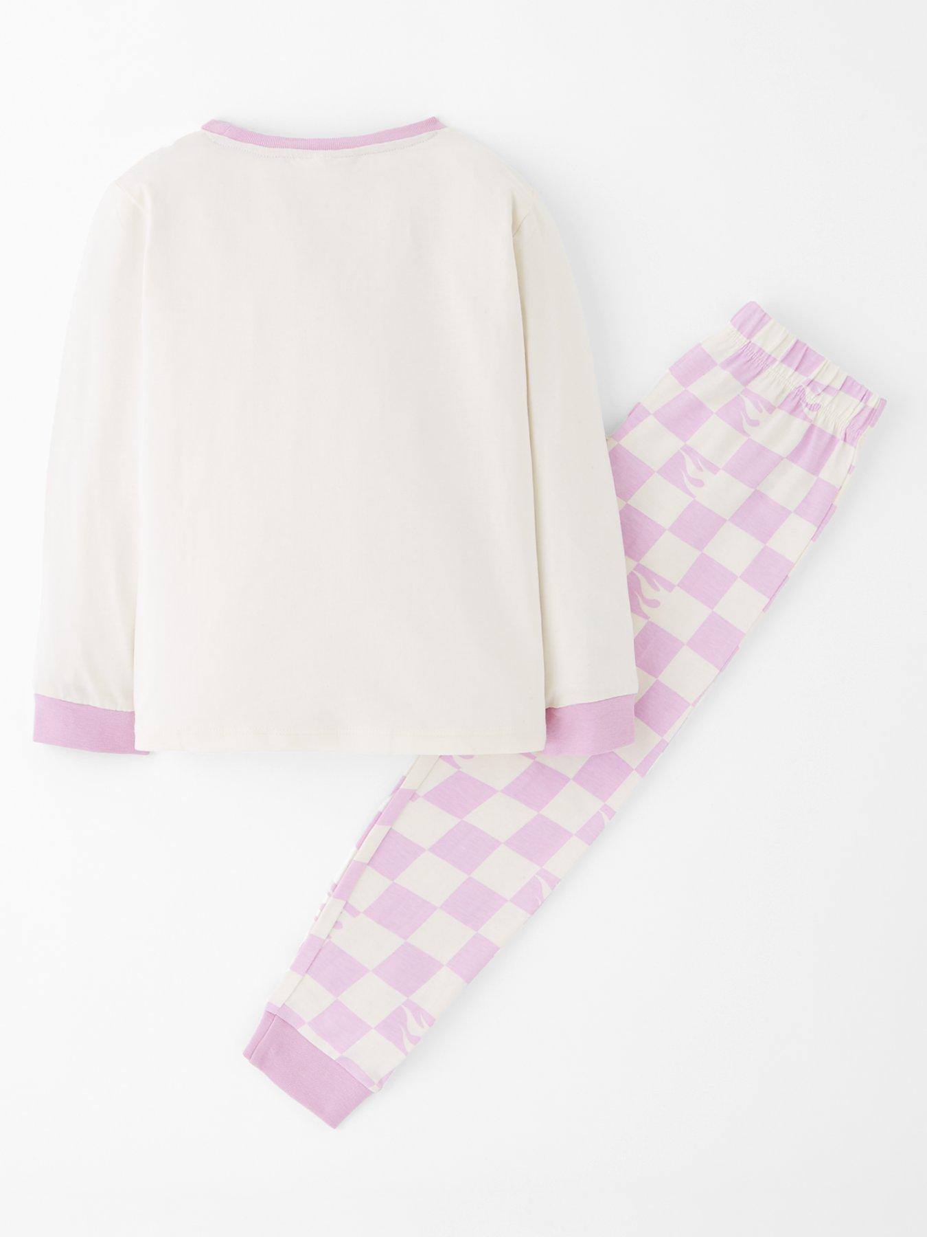 Image 2 of 4 of Hot Wheels Girls Long Sleeve Pyjama Set - Purple