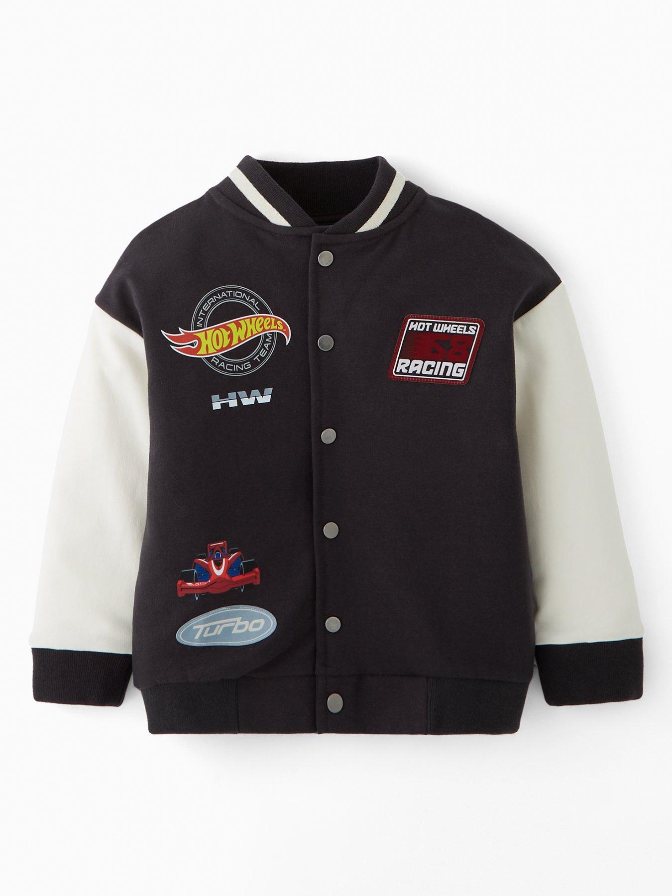 Image 1 of 4 of Hot Wheels Jersey Bomber Jacket - Black