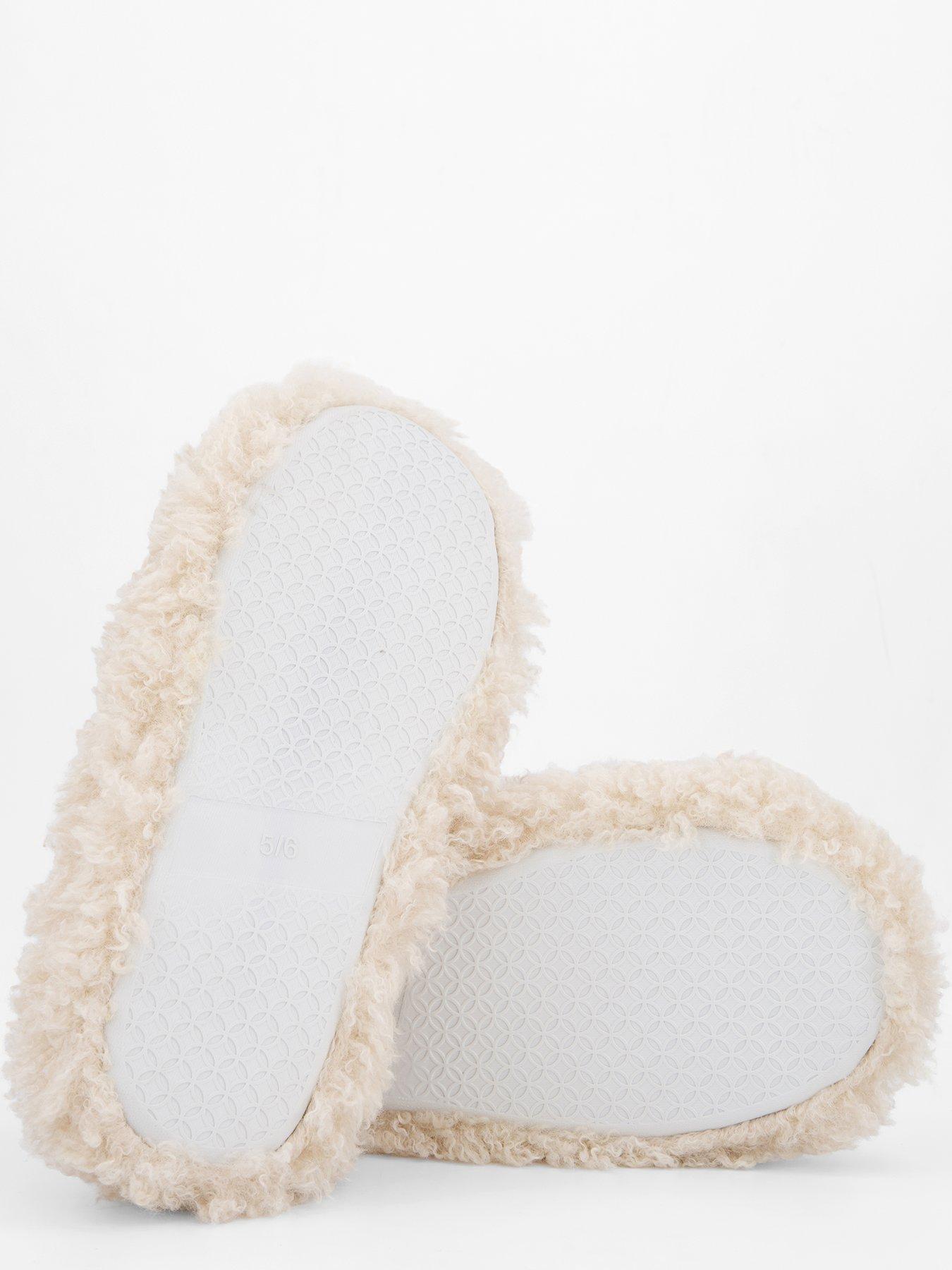 Image 4 of 7 of Loungeable Cosy Mule Slipper - Cream