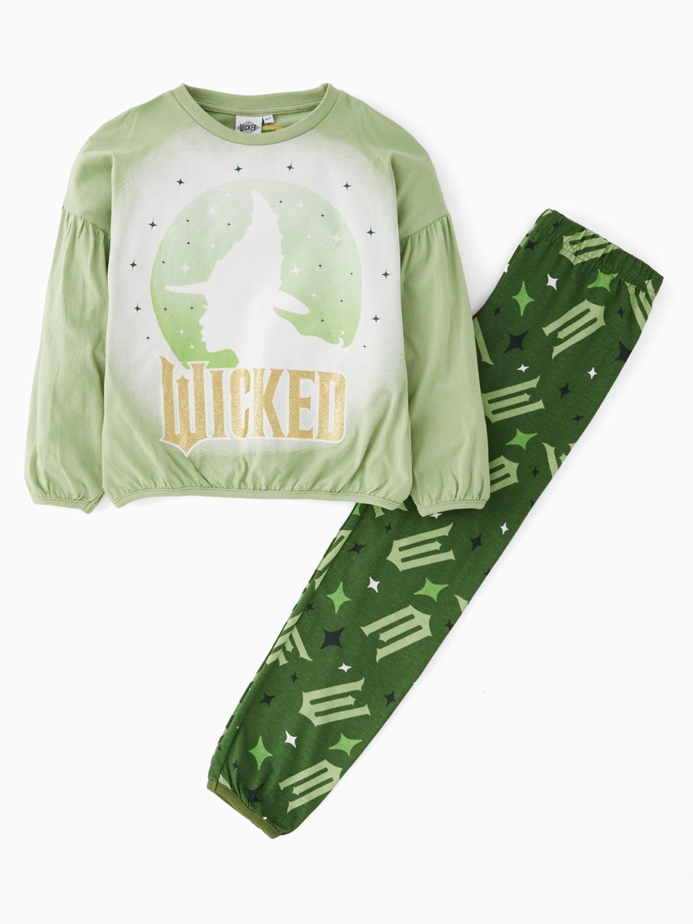 Image 1 of 4 of Wicked Elphaba Long Sleeve Pyjama Set - Green