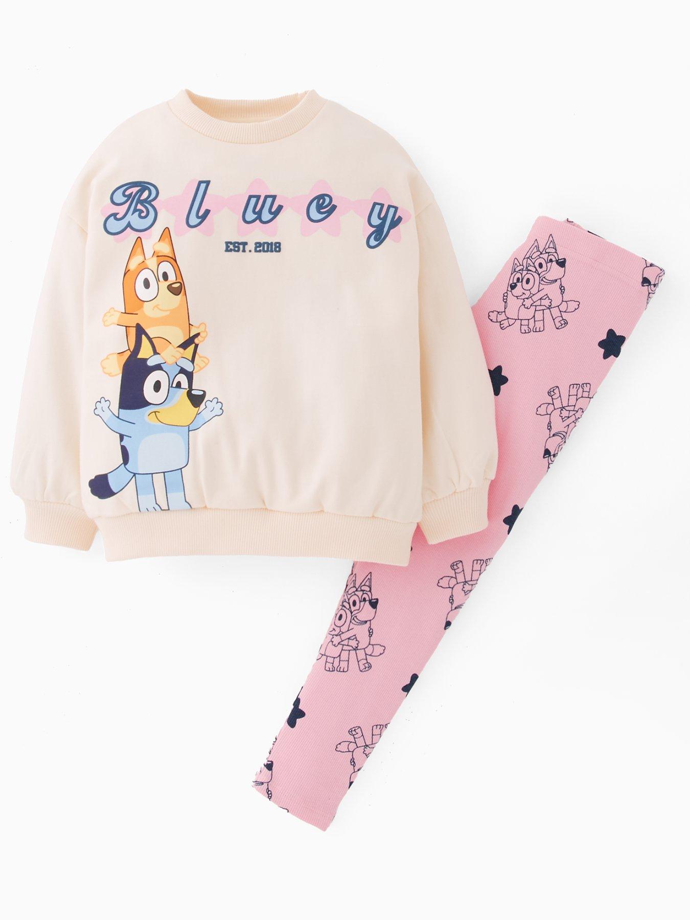 Bluey And Bingo Leggings Sweat Set - Cream