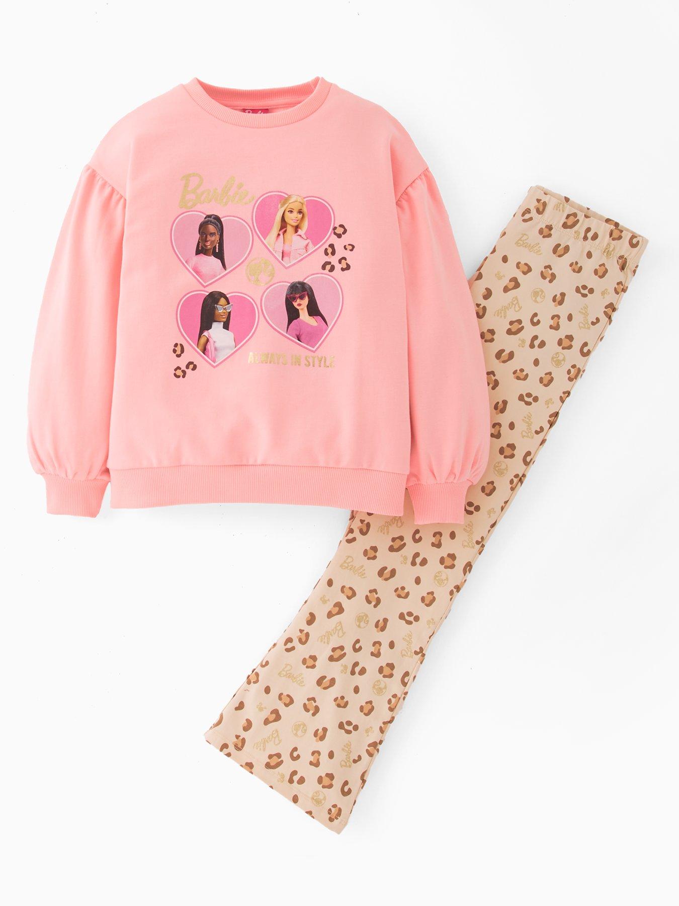 Barbie Leopard Legging Sweat Set - Pink