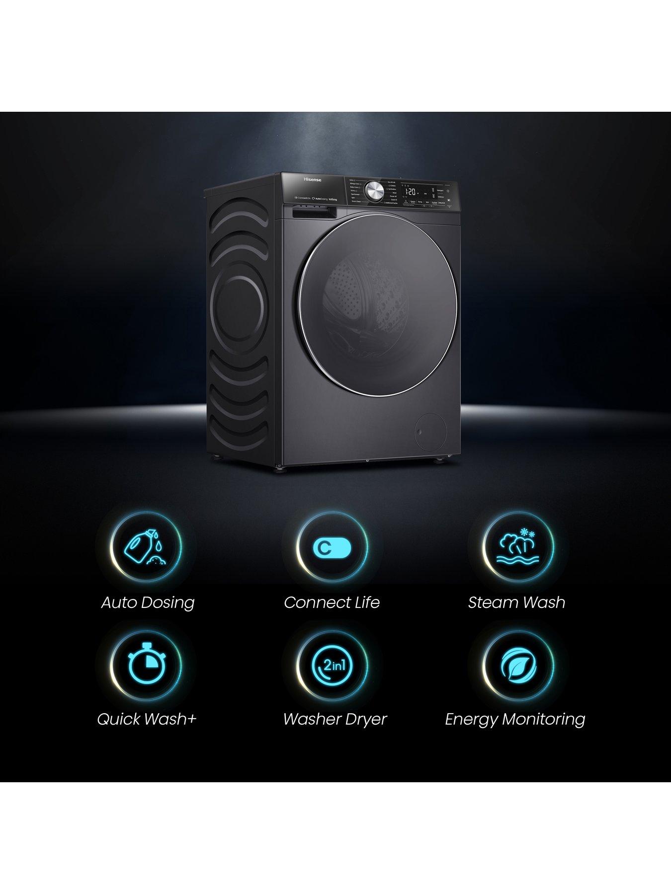 Image 2 of 7 of Hisense 5S Series Auto Dosing WD5S1045BB WiFi-enabled 10.5 kg Washer Dryer - Black