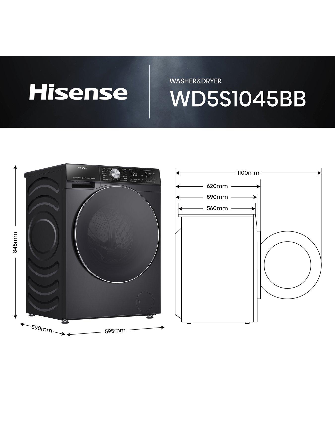 Image 5 of 7 of Hisense 5S Series Auto Dosing WD5S1045BB WiFi-enabled 10.5 kg Washer Dryer - Black