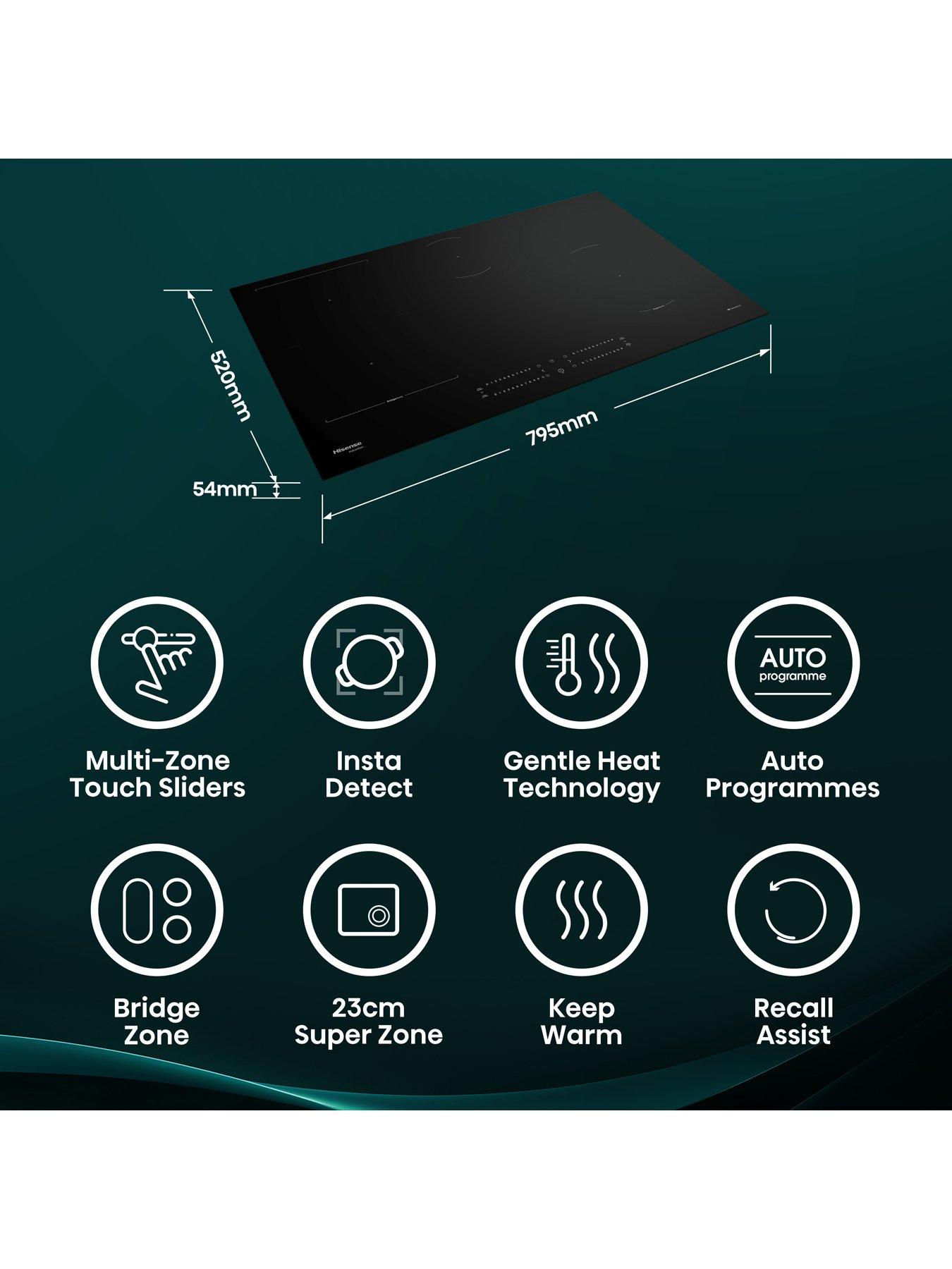 Image 2 of 7 of Hisense Hi6 HI8432BSCWF 80cm Induction Hob with Bridge Zone - Black