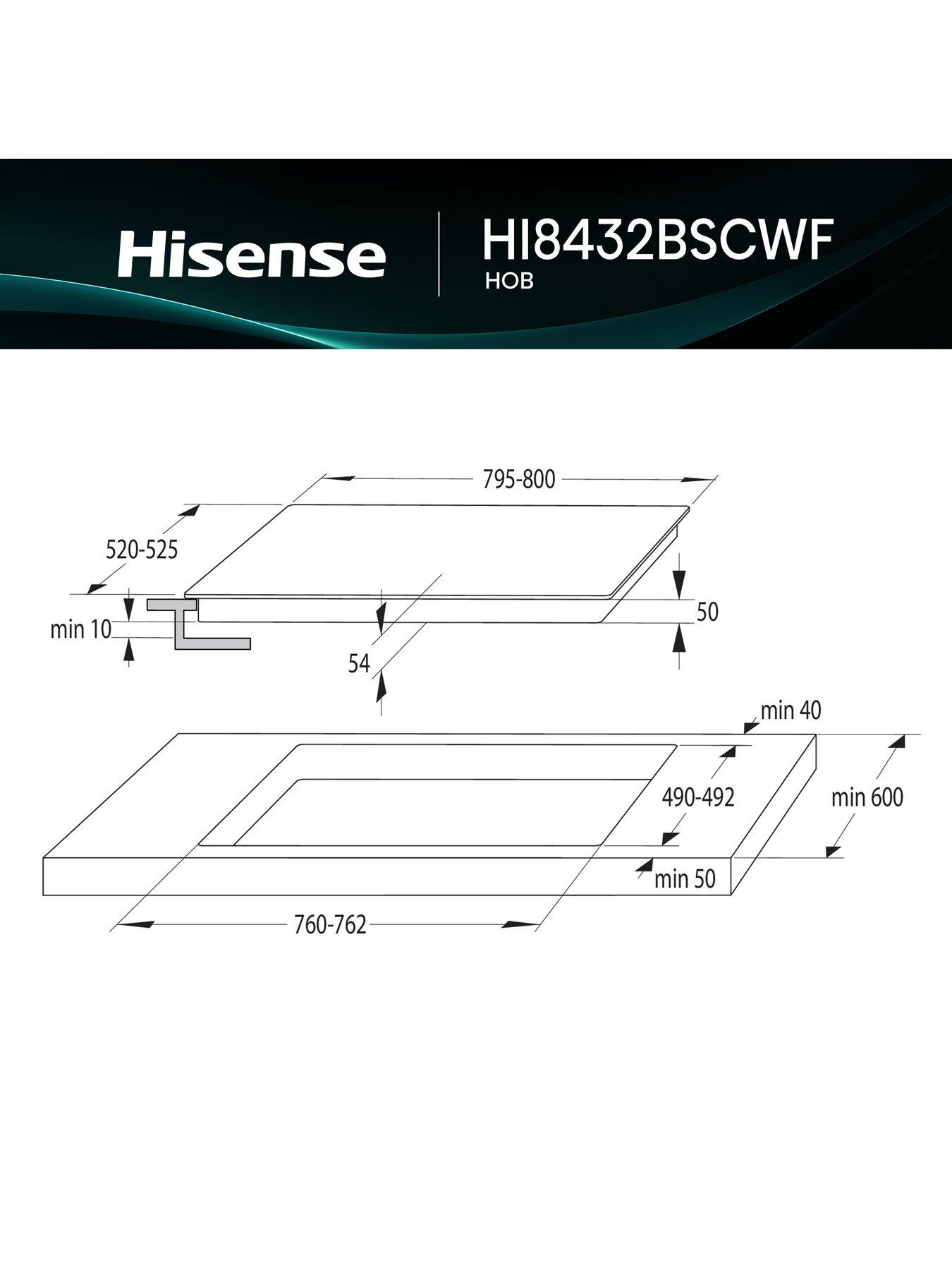 Image 5 of 7 of Hisense Hi6 HI8432BSCWF 80cm Induction Hob with Bridge Zone - Black