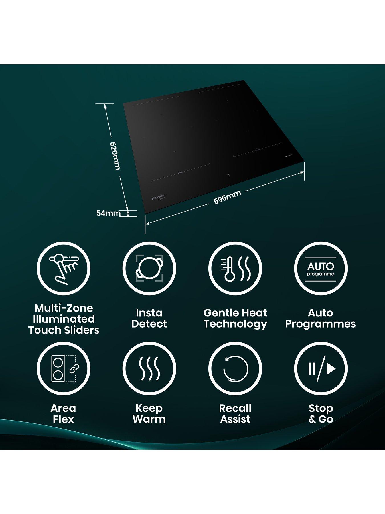 Image 2 of 8 of Hisense Hi8 HI6443BSCWF 60cm Induction Hob with Area Flex - Black