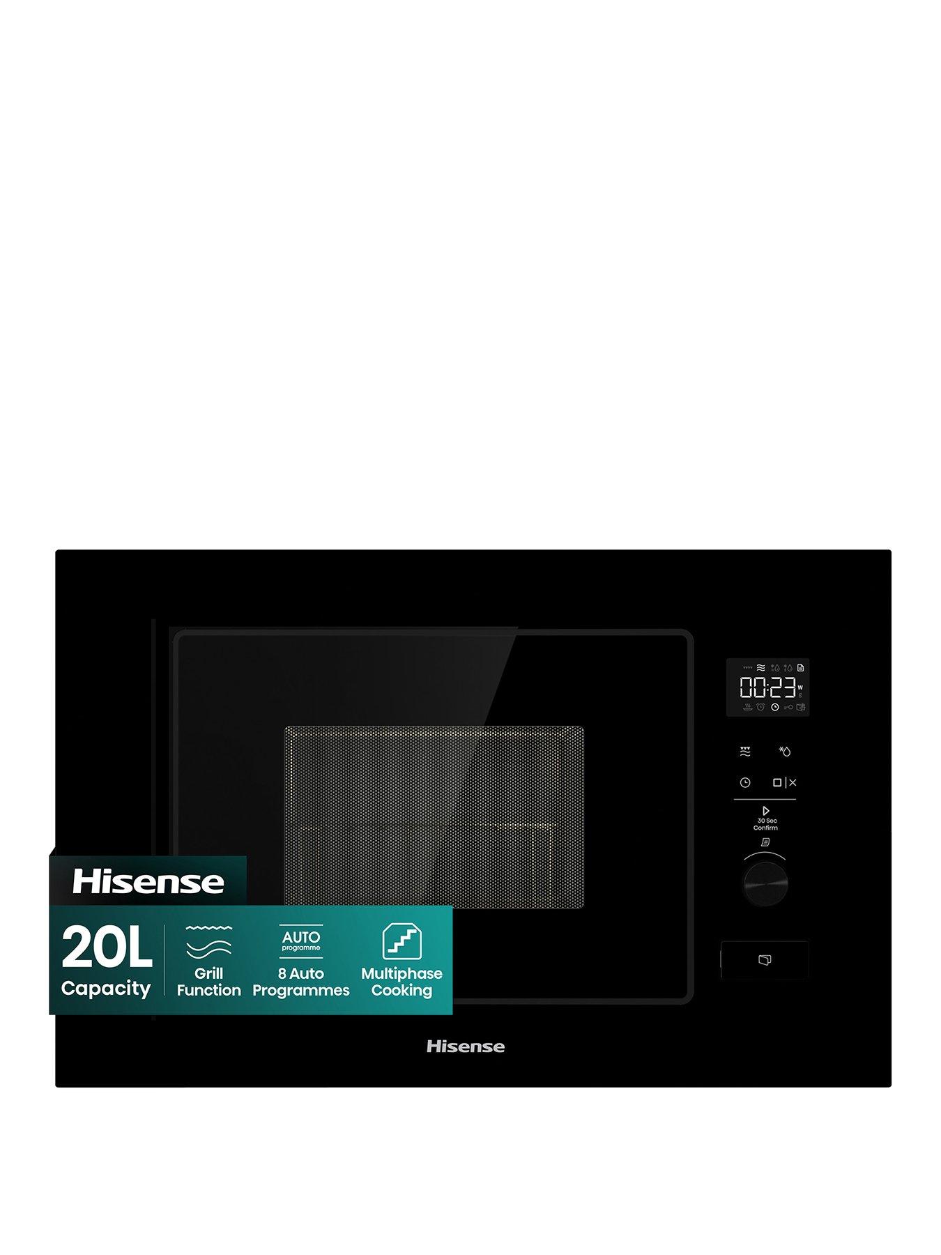 Hisense BIM320G52BGUK 20L Built In Microwave with Grill - Black