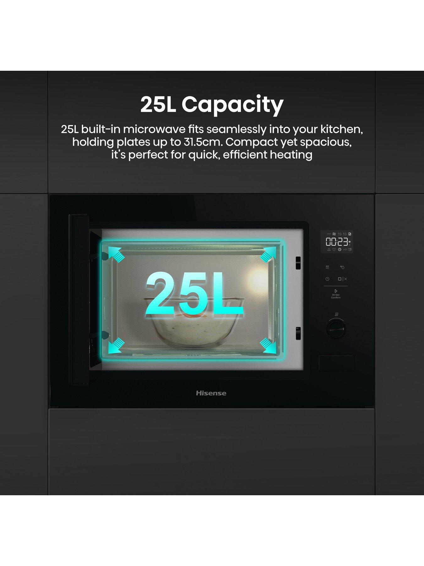 Image 3 of 7 of Hisense BIM325G52BGUK 25L Built In Microwave with Grill - Black