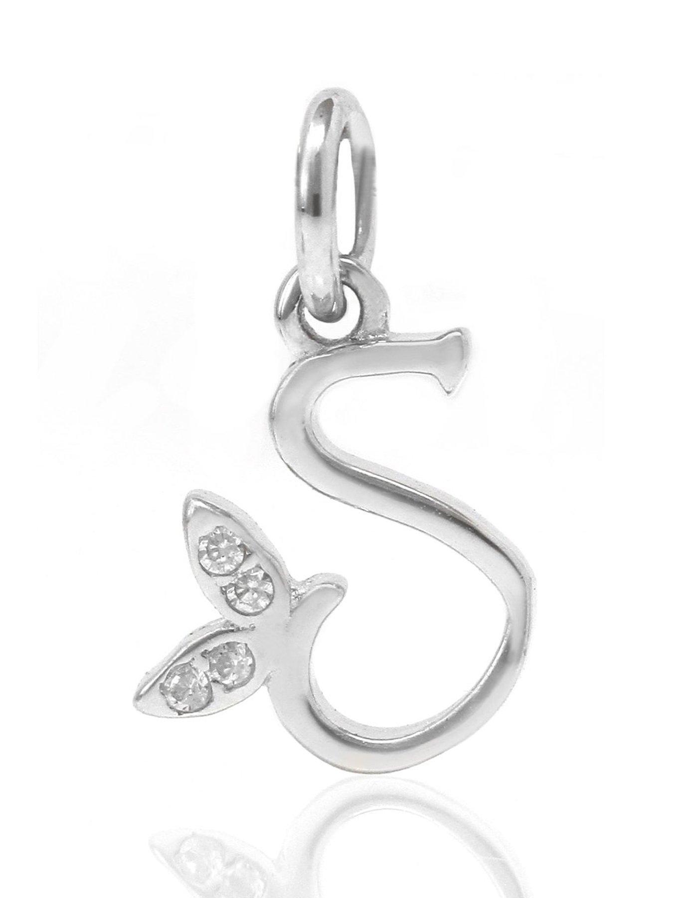 Say It With Winged Initial Charm - Sterling Silver A-Z