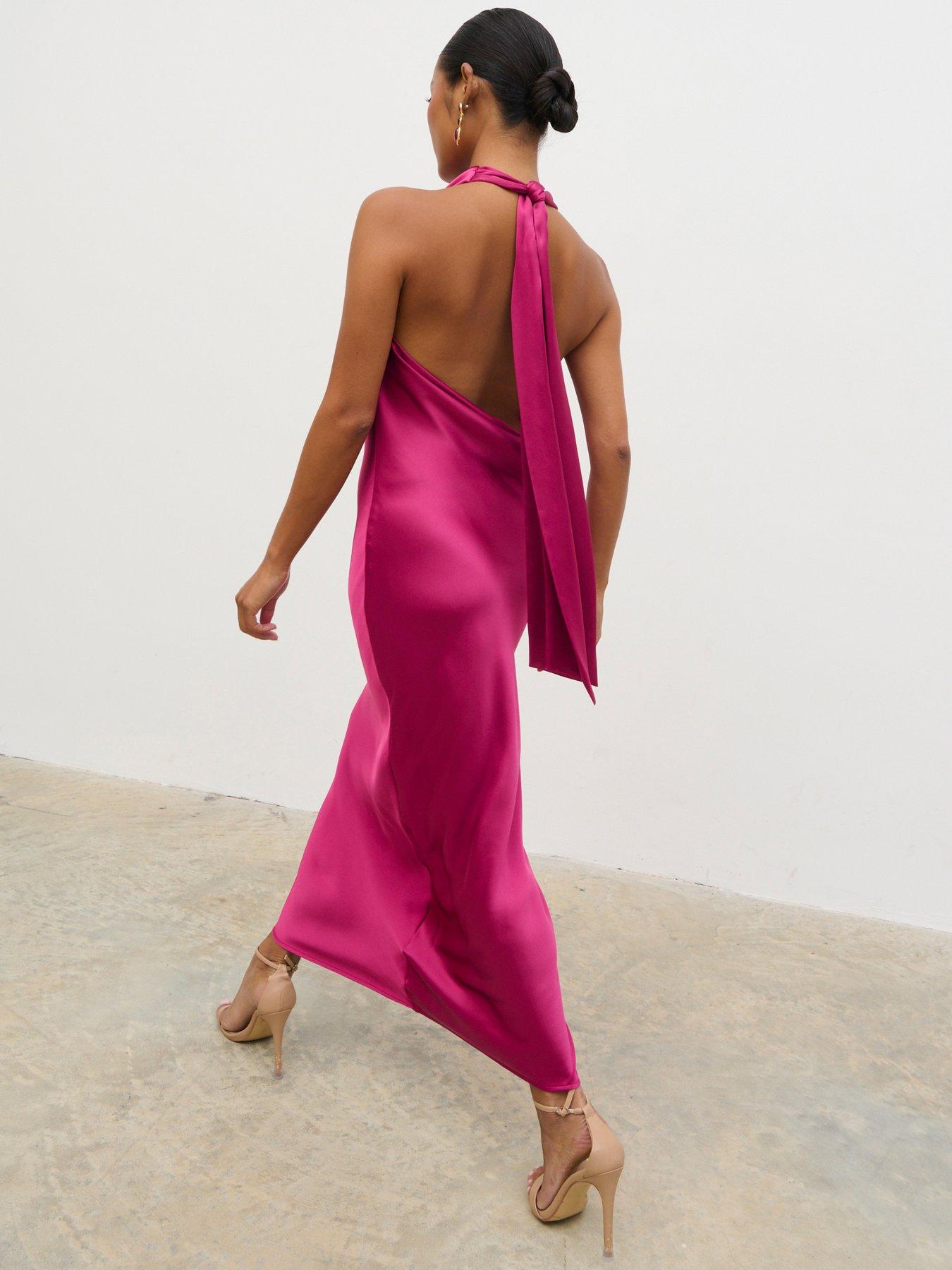 Pretty Lavish Edita Cowl Midaxi Dress - Pink | Very