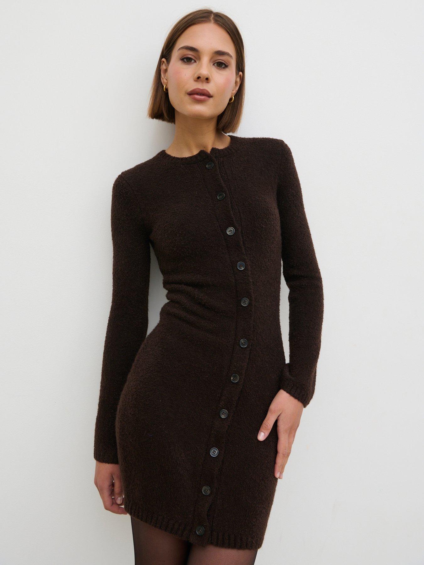 Pretty Lavish Aida Boucle Knit Mini Dress