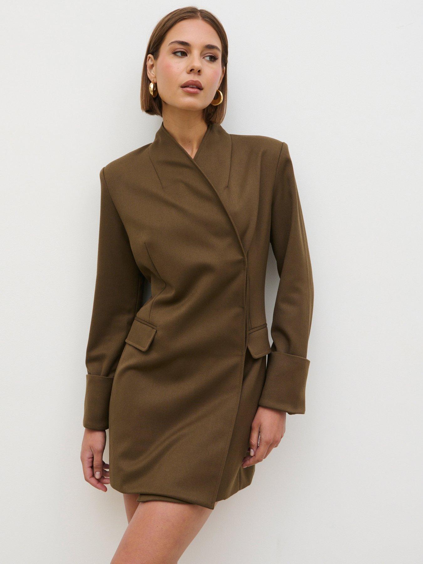 Pretty Lavish Iris Blazer Mini Dress - Brown