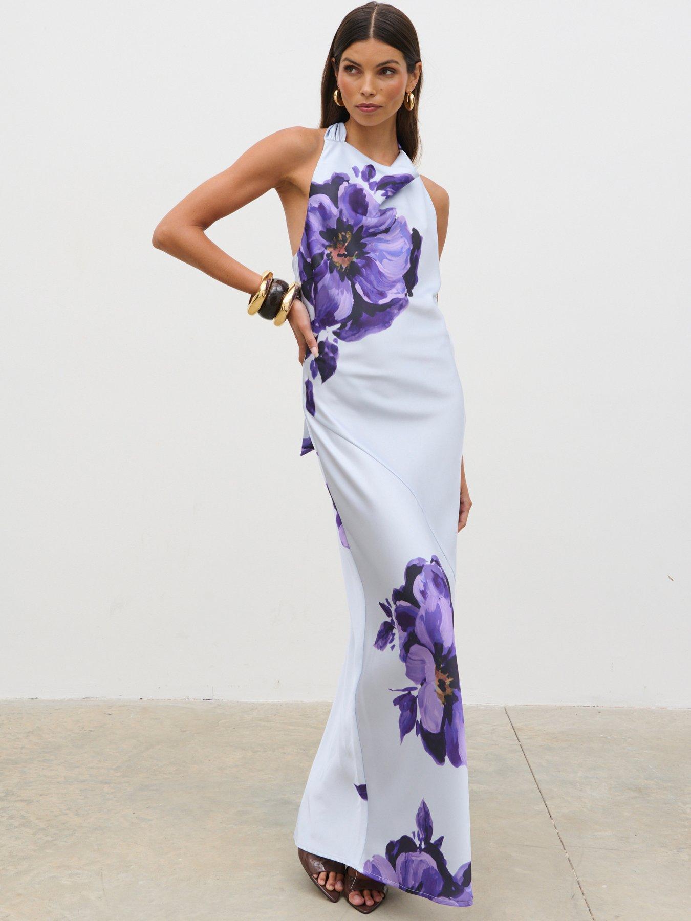 undefined Edita Cowl Maxi Dress - Multi