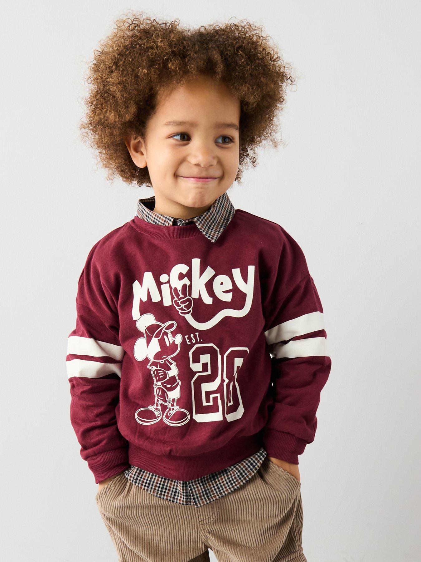 Mickey Mouse Mickey Varsity Sweatshirt - Red
