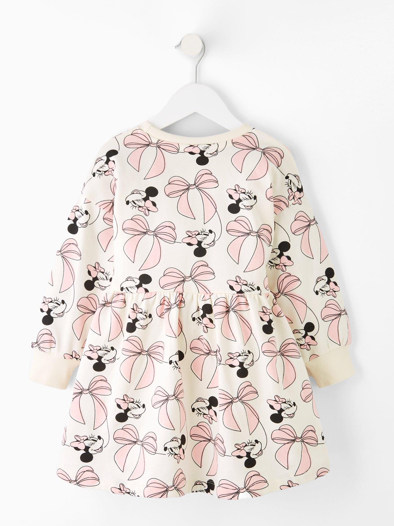 Minnie Mouse Sweatshirt Bow Dress - Cream | Very