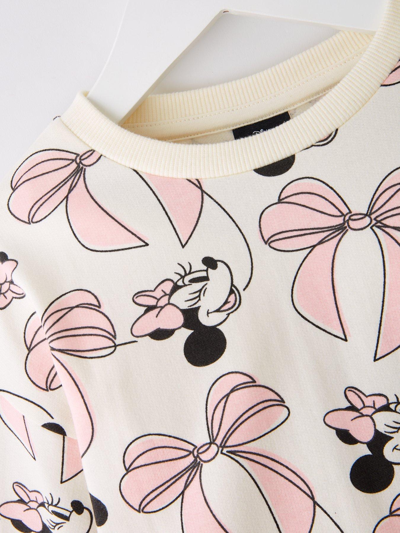 Minnie Mouse Sweatshirt Bow Dress - Cream | Very