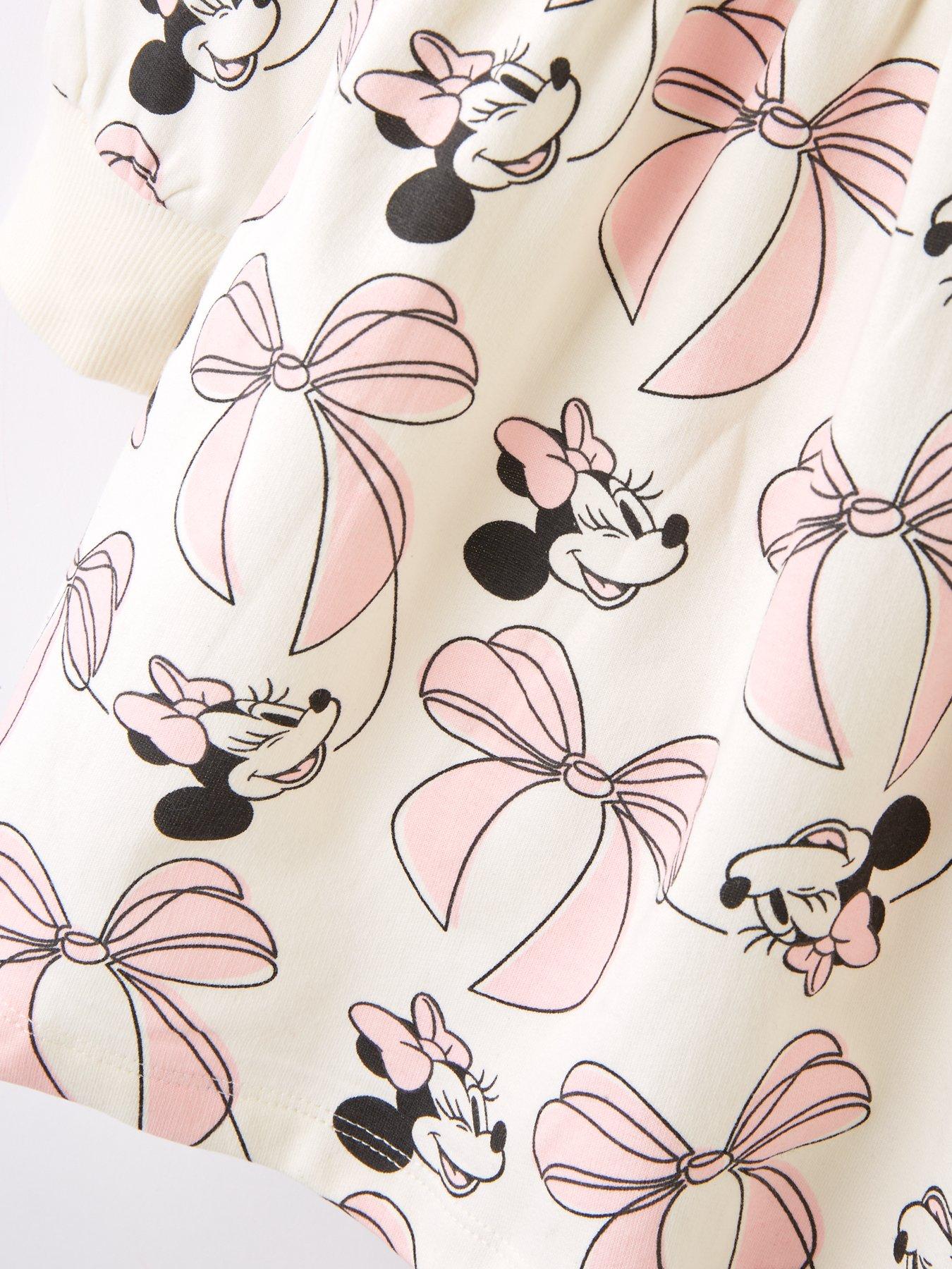 Minnie Mouse Sweatshirt Bow Dress - Cream | Very