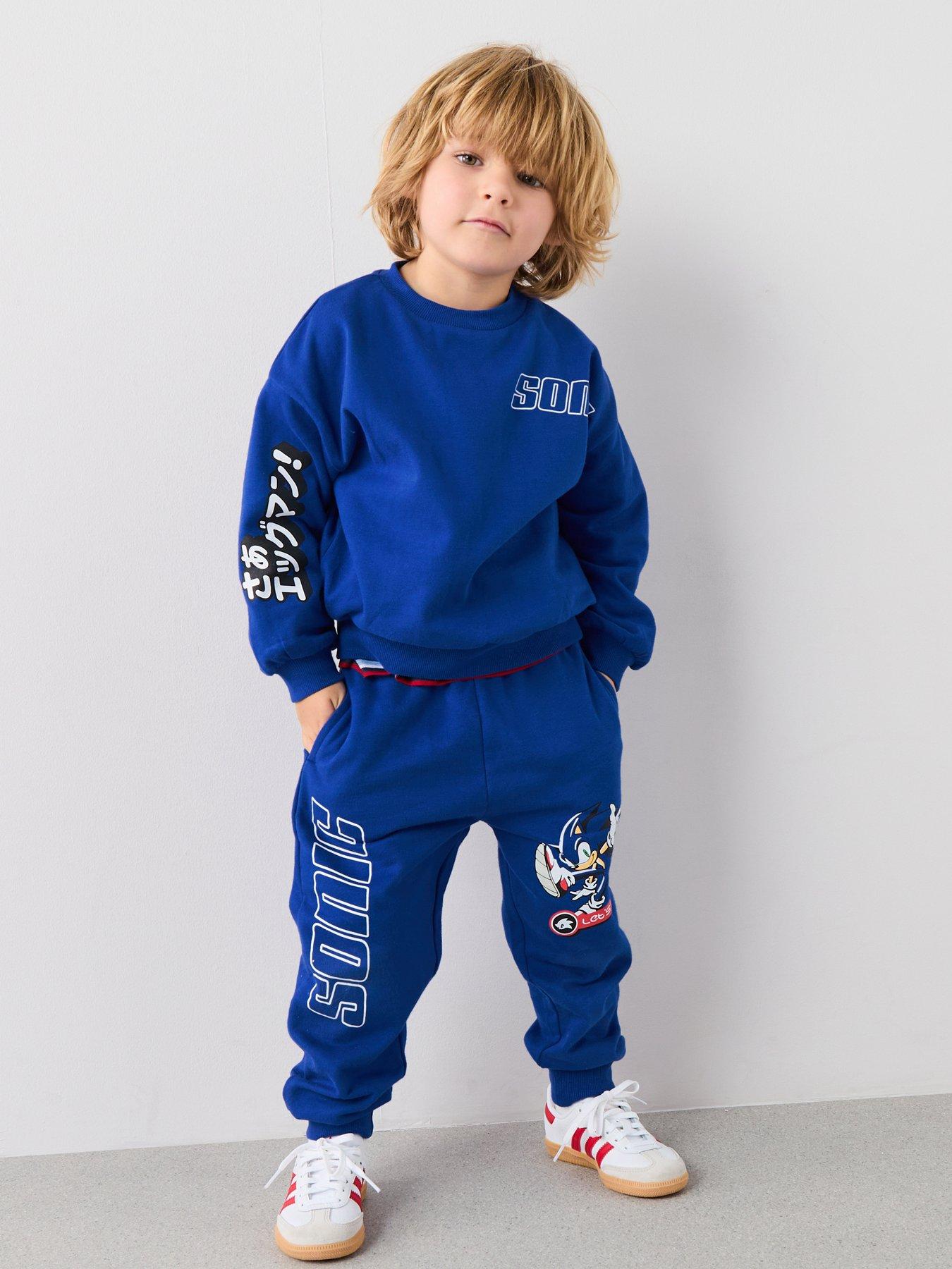 Sonic the Hedgehog Sonic Back Print Jogger Set - Blue