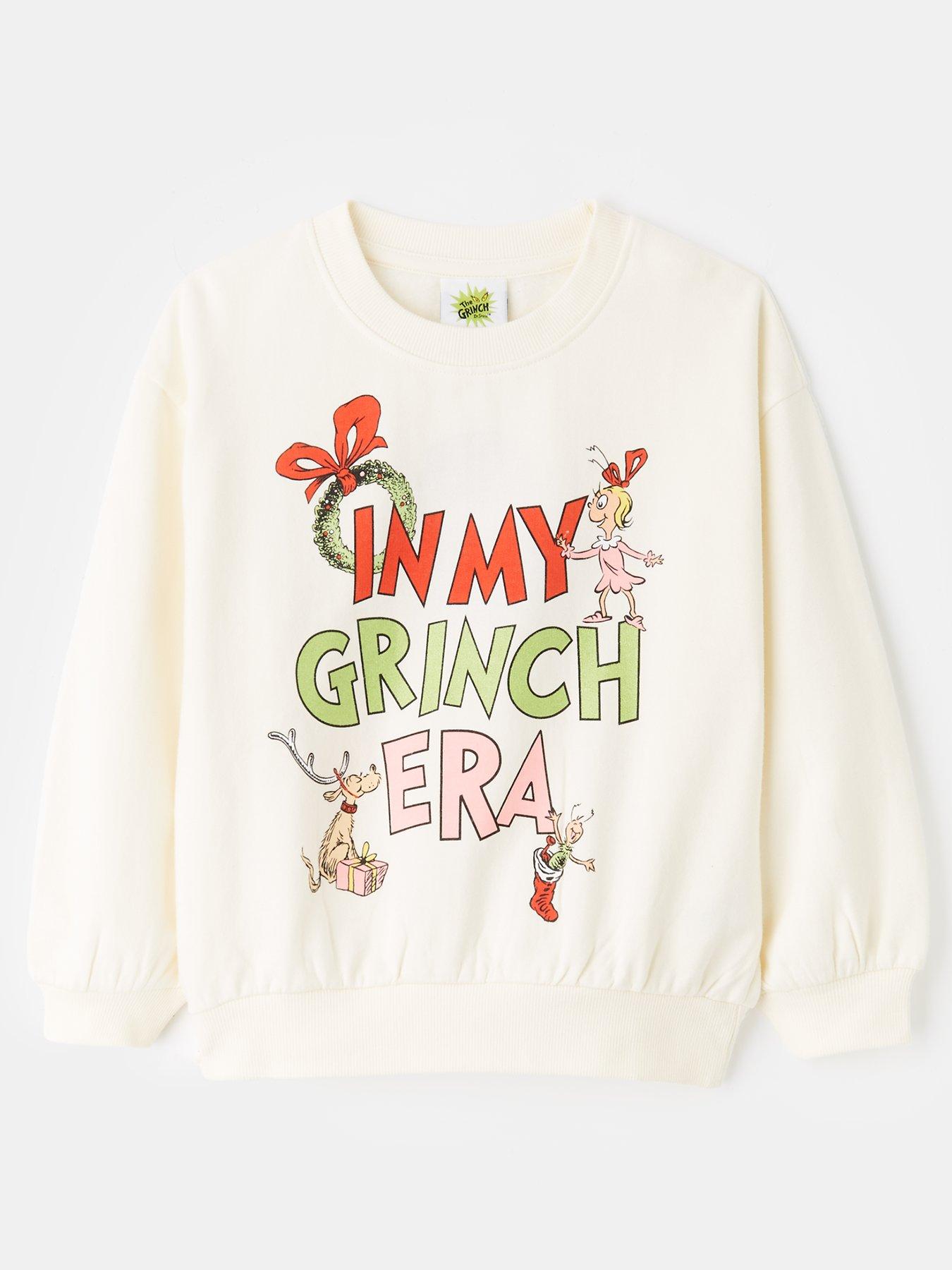 Image 1 of 4 of The Grinch In My Grinch Era Christmas Sweatshirt - Cream