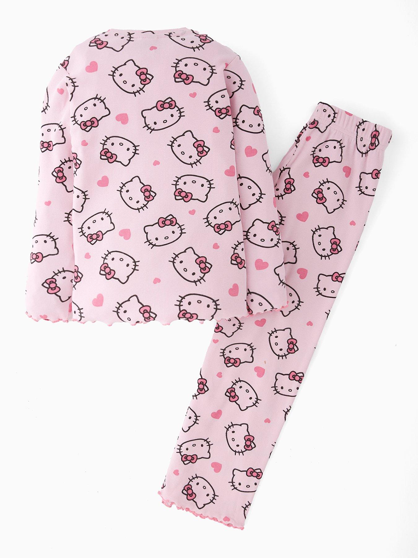 Image 2 of 4 of Hello Kitty Ribbed Pyjamas - Pink