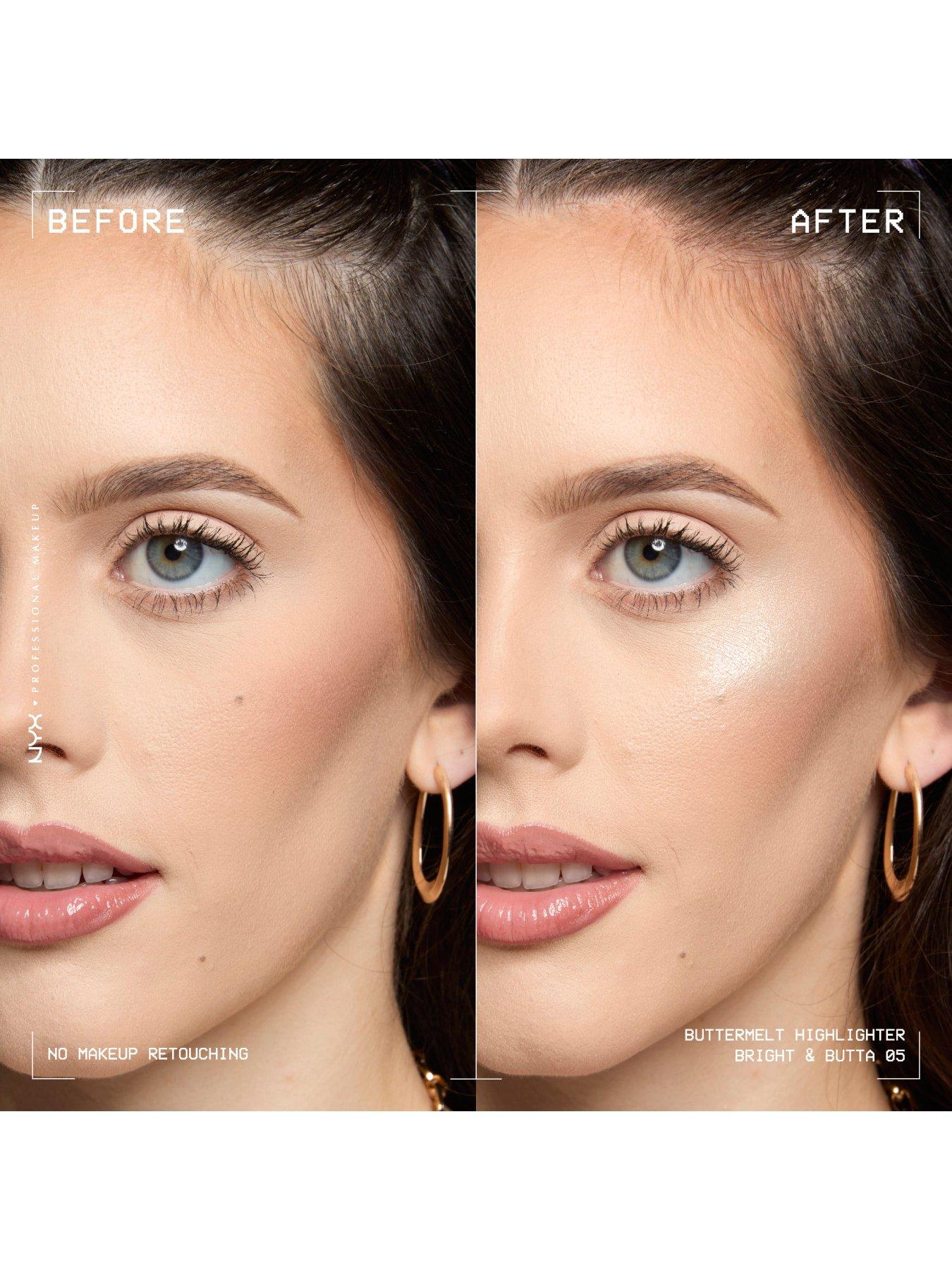 Image 2 of 7 of NYX PROFESSIONAL MAKEUP Buttermelt Highlighter, Powder Highlighter, 12 HR Wear, Fade &amp; Transfer Resistant