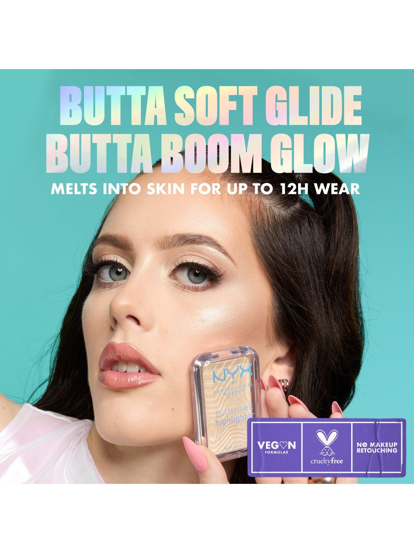 Image 3 of 7 of NYX PROFESSIONAL MAKEUP Buttermelt Highlighter, Powder Highlighter, 12 HR Wear, Fade &amp; Transfer Resistant