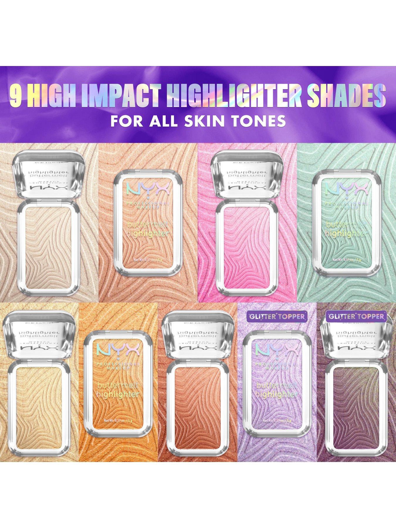 Image 5 of 7 of NYX PROFESSIONAL MAKEUP Buttermelt Highlighter, Powder Highlighter, 12 HR Wear, Fade &amp; Transfer Resistant