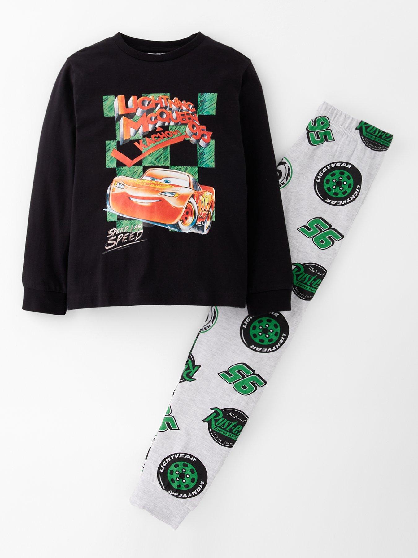 Disney Cars Lightning Mcqueen Long Sleeve Pyjamas - Black