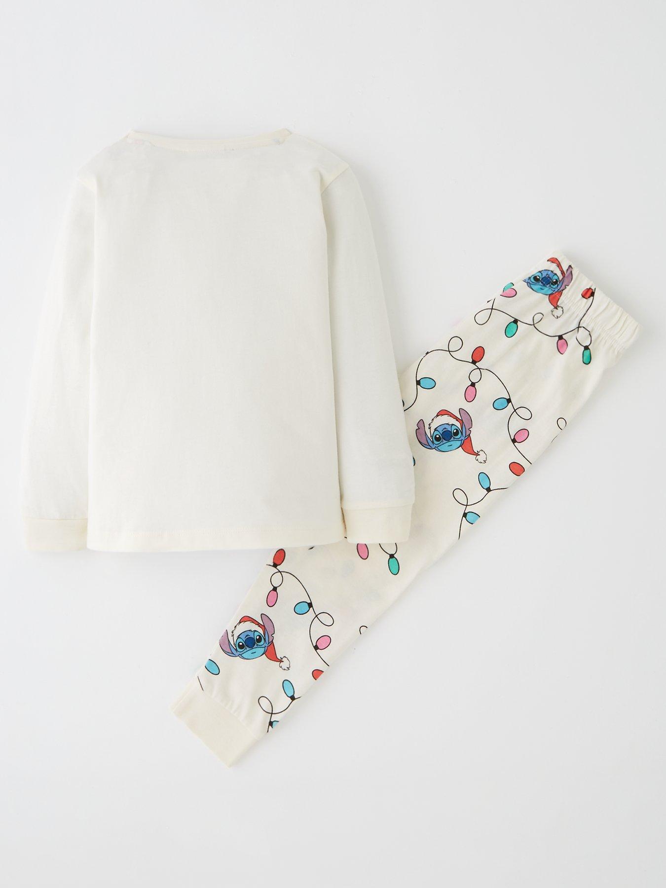 Image 2 of 4 of Disney Lilo & Stitch Disney Lilo &amp; Stitch Christmas Pyjamas - Cream