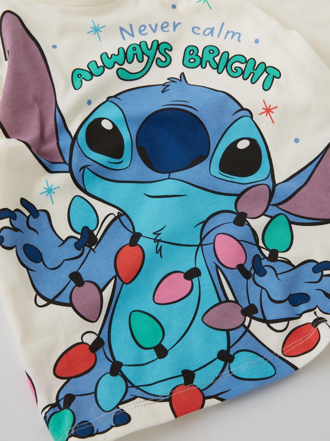 Image 4 of 4 of Disney Lilo & Stitch Disney Lilo &amp; Stitch Christmas Pyjamas - Cream