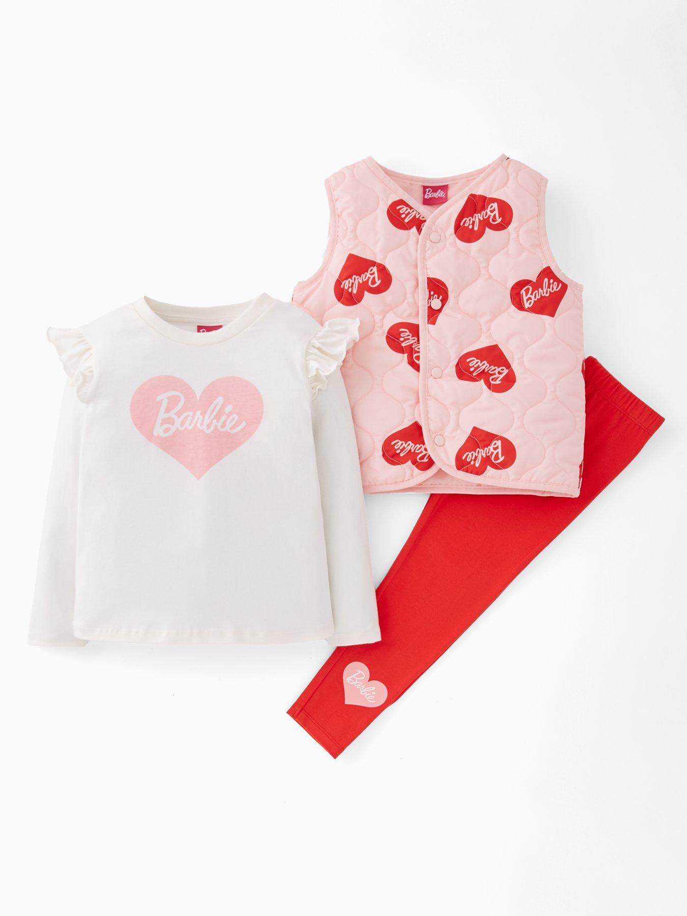Barbie 3 Piece Gilet Set - Red