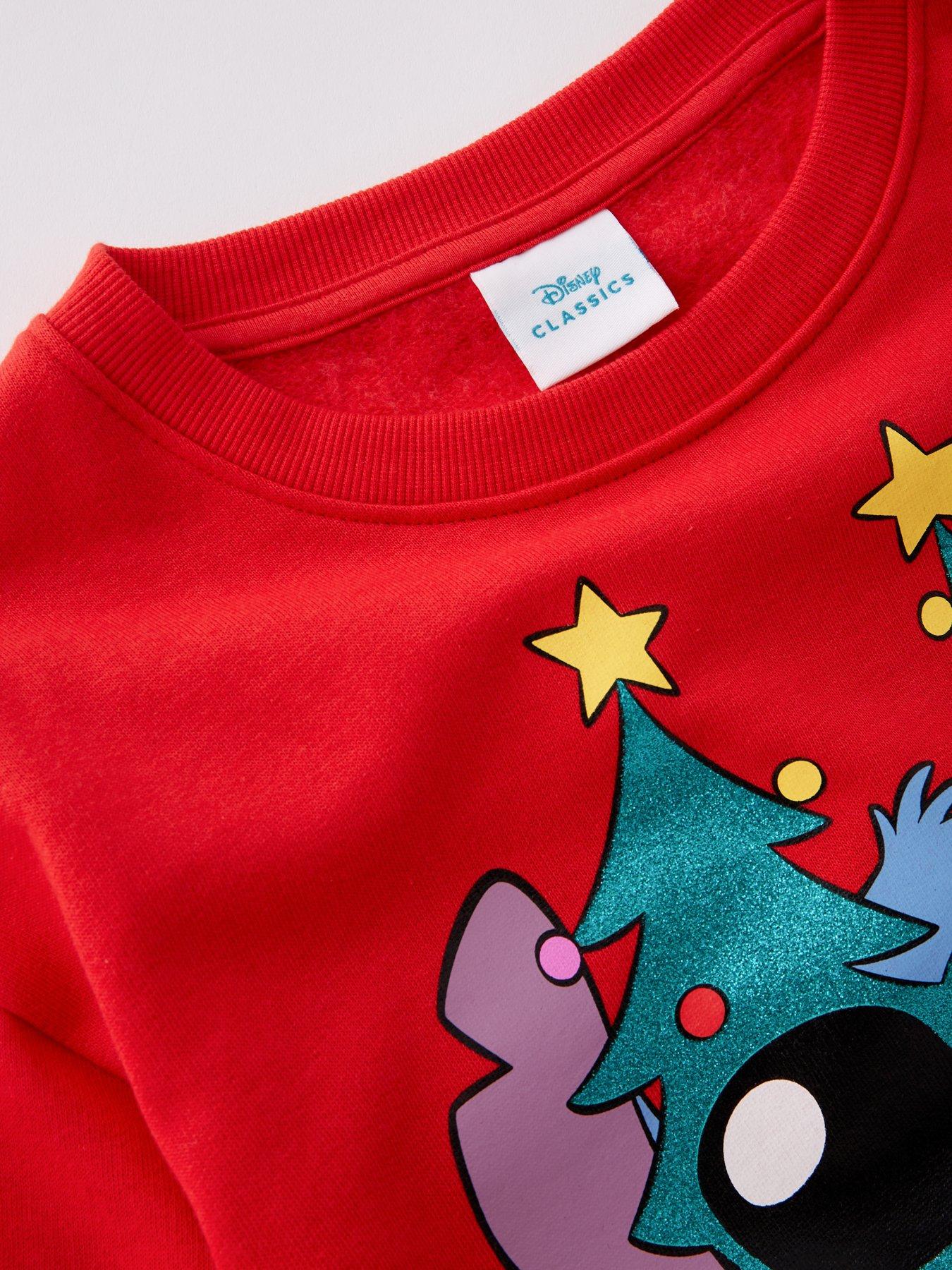 Image 3 of 4 of Disney Lilo & Stitch Lilo And Stitch Christmas Sweatshirt - Bright Red