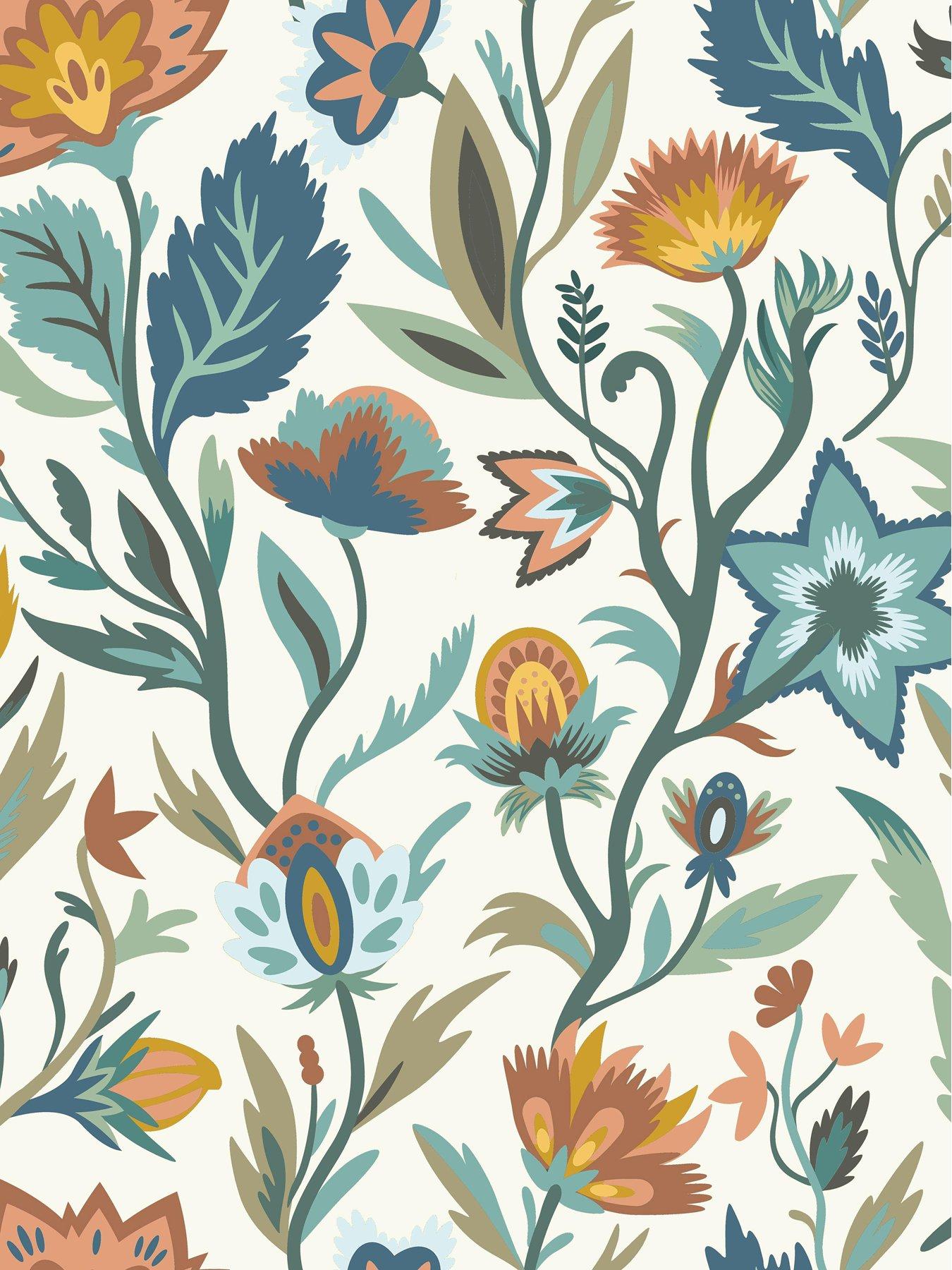 Image 2 of 5 of ARTHOUSE Lush Paradise Wallpaper - Blue