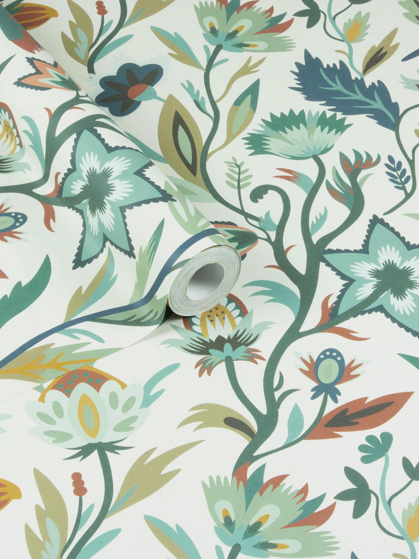 Image 3 of 5 of ARTHOUSE Lush Paradise Wallpaper - Blue