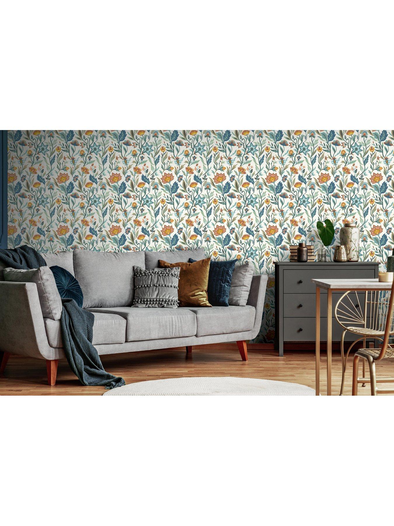 Image 4 of 5 of ARTHOUSE Lush Paradise Wallpaper - Blue
