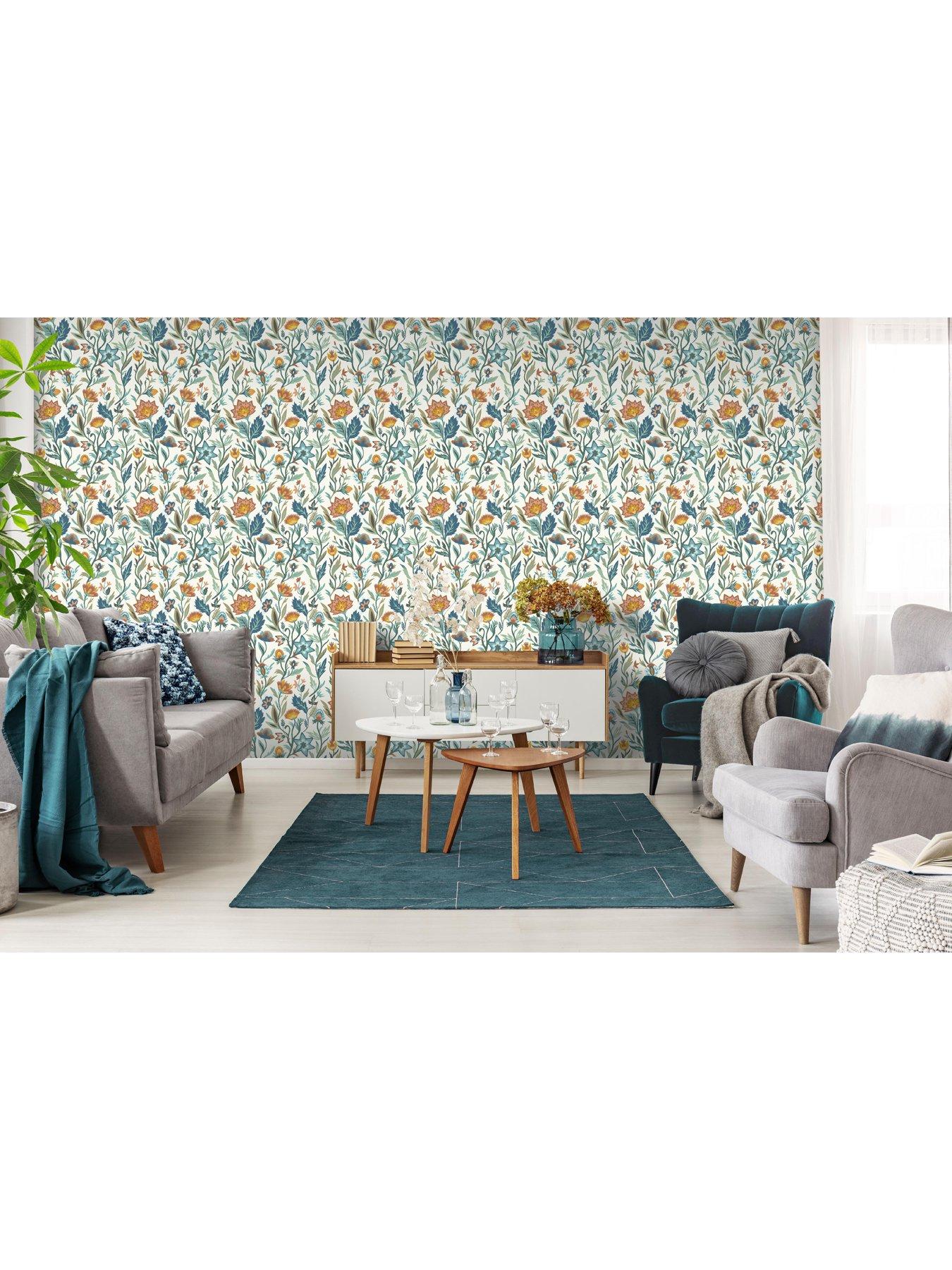 Image 5 of 5 of ARTHOUSE Lush Paradise Wallpaper - Blue