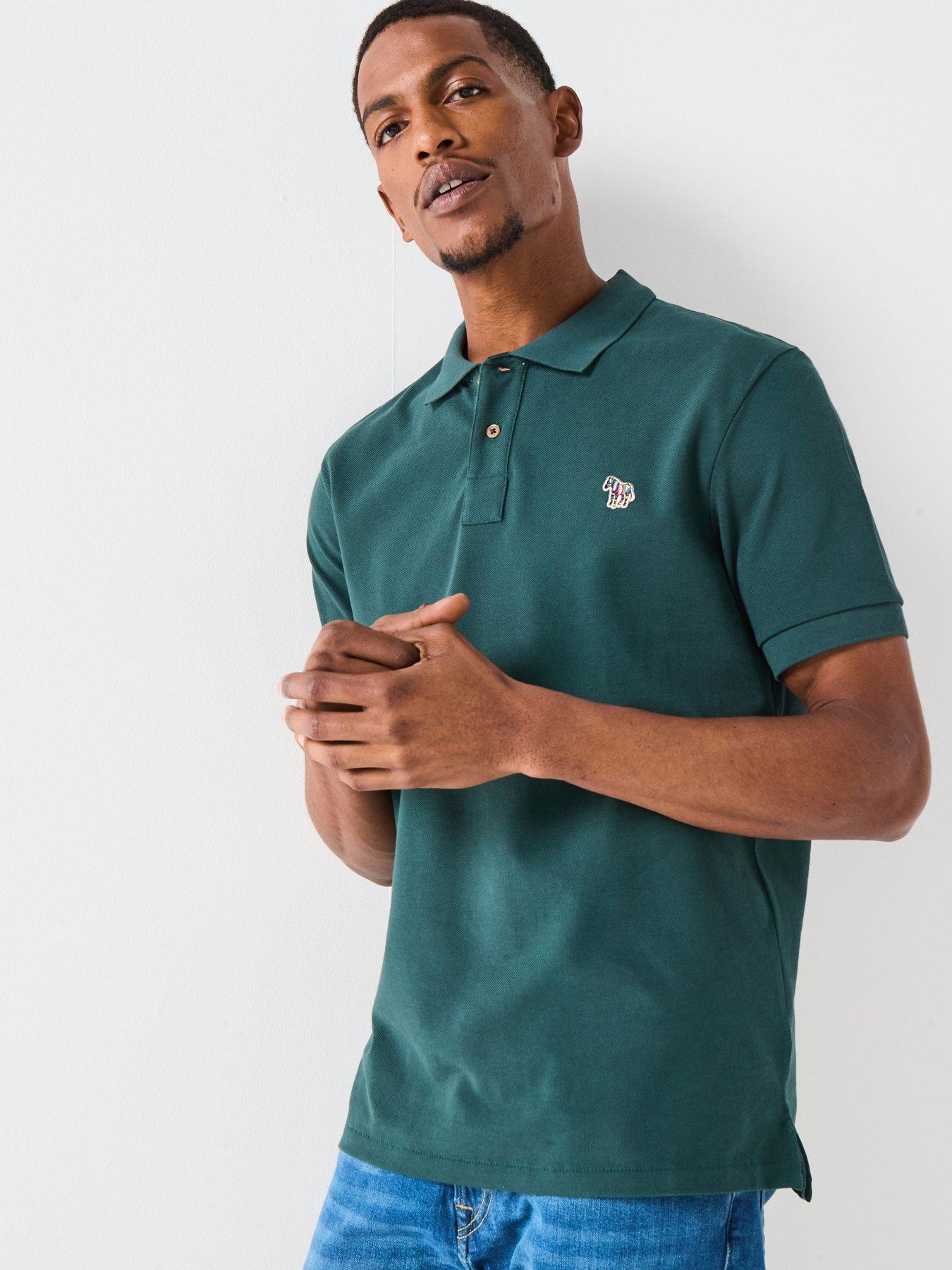 undefined Ps Paul Smith Regular Fit Zebra Short Sleeve Polo Shirt - Green