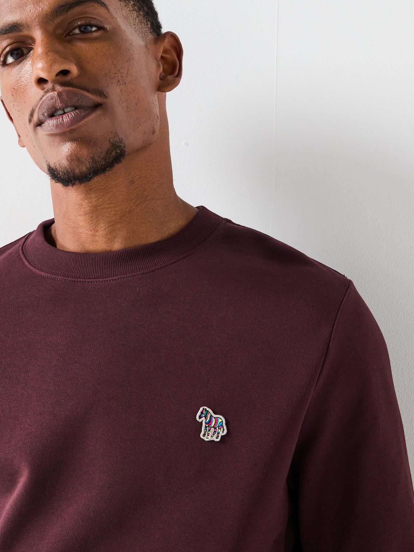 Image 4 of 4 of PS PAUL SMITH Regular Fit Zebra Crew Sweatshirt - Red