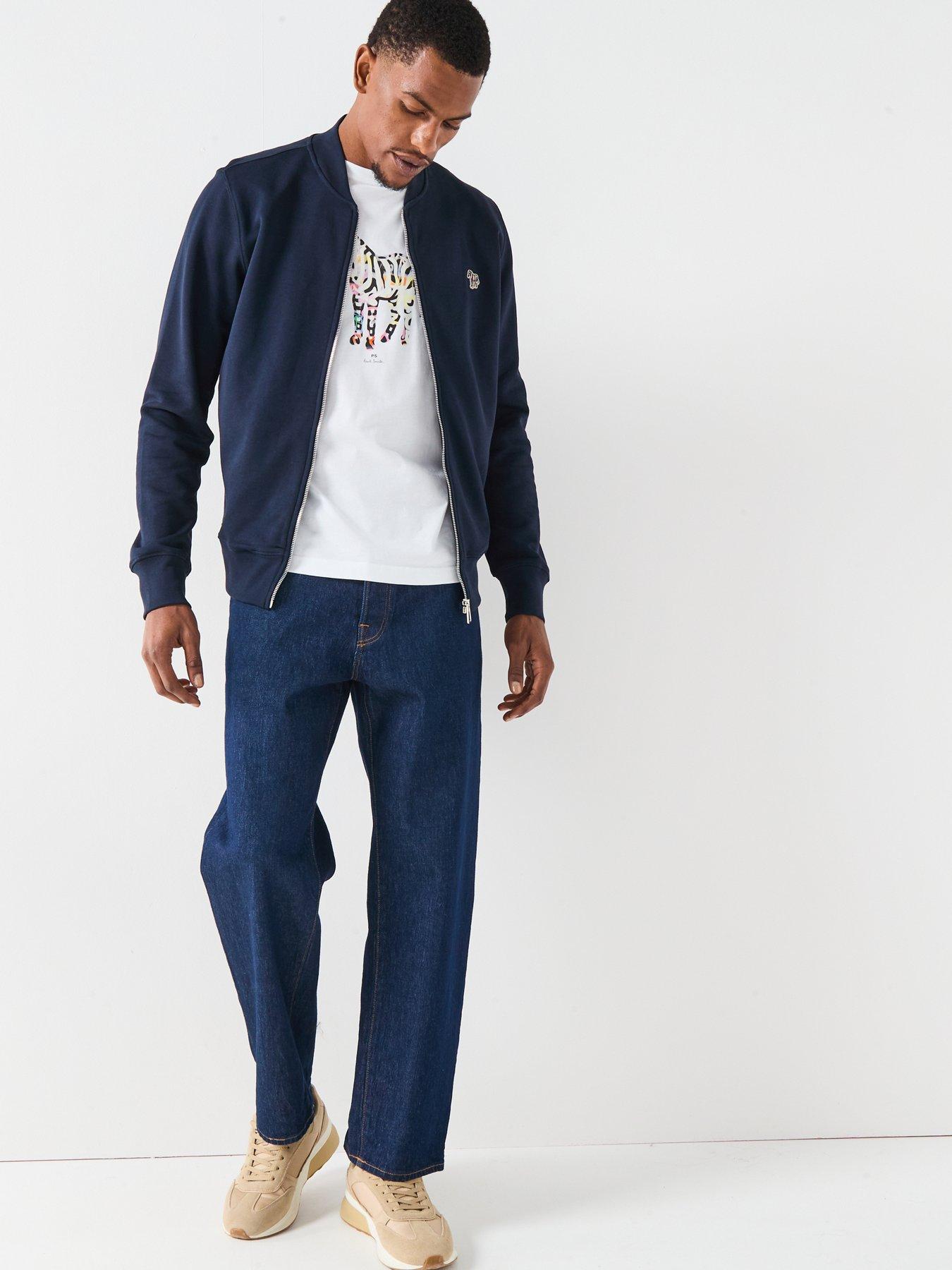 Paul Smith jeans star zip sweat Y2K 日本製 PS PAUL SMITH Regular Fit Zebra Zip Sweat Bomber - Navy | Very