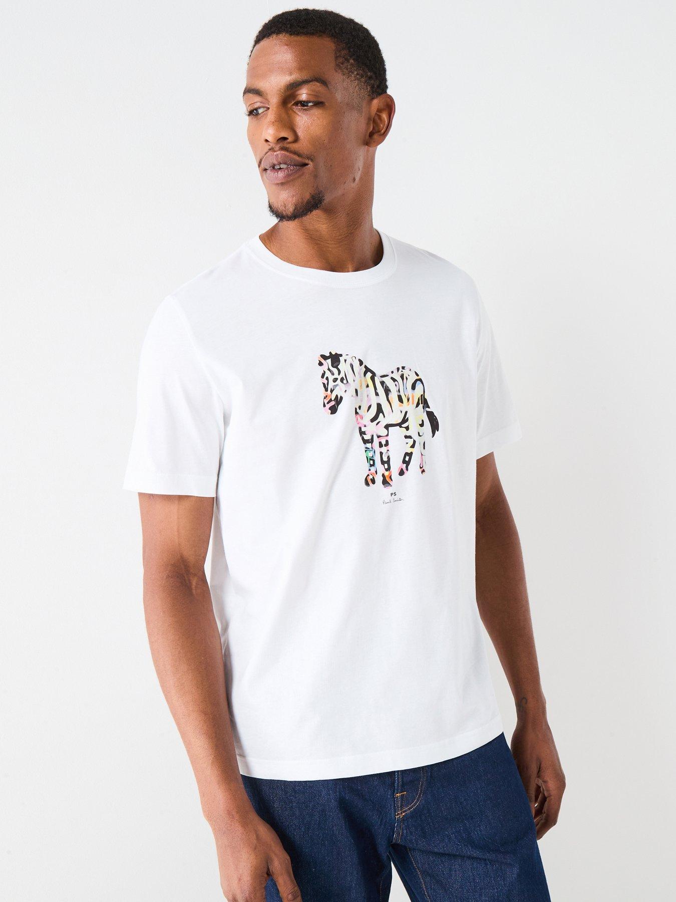 PS PAUL SMITH Large Zebra Graphic T-Shirt White Very